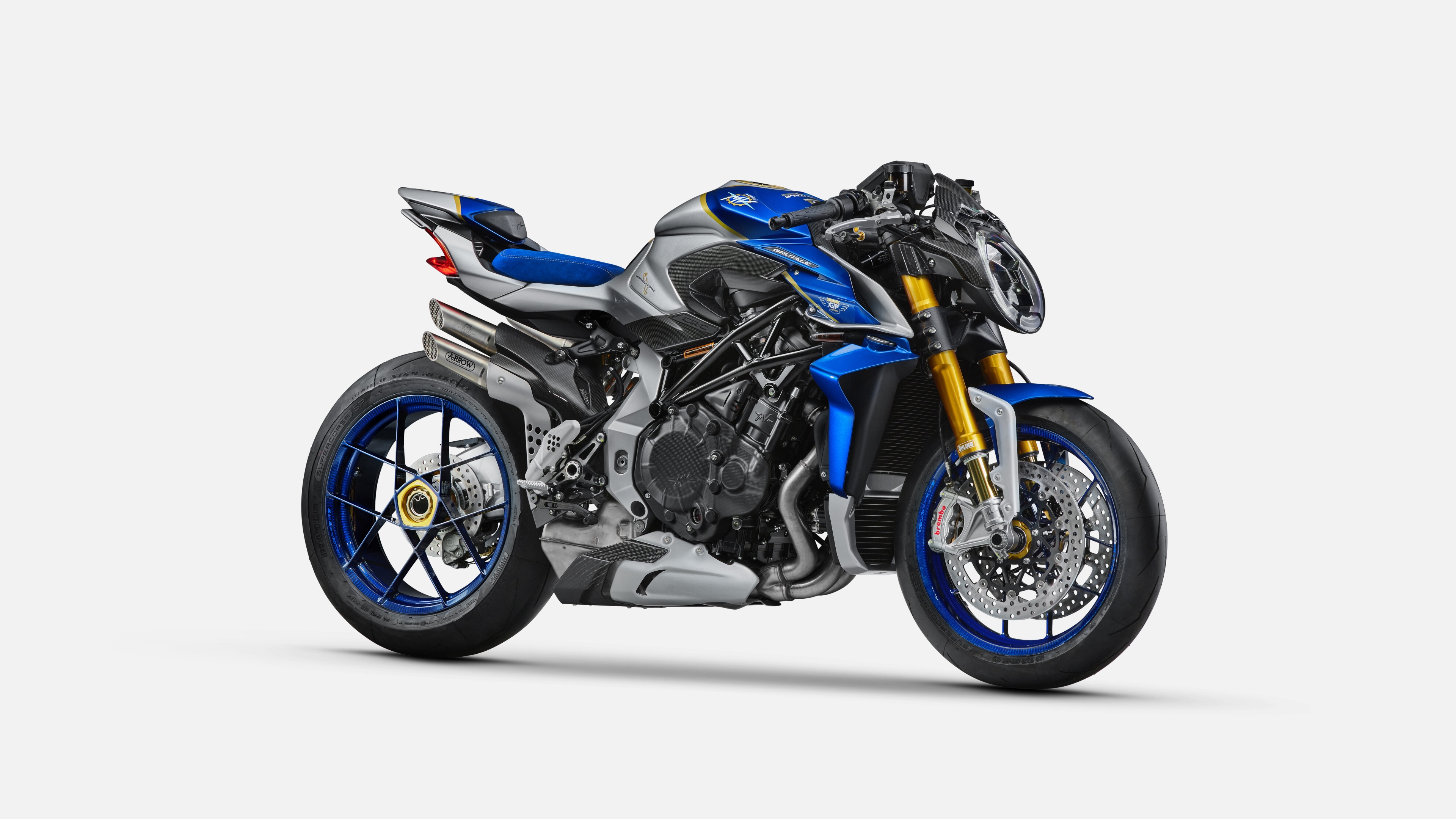 A rugged street fighter riding a powerful motorcycle through a cinematic, dark urban street.