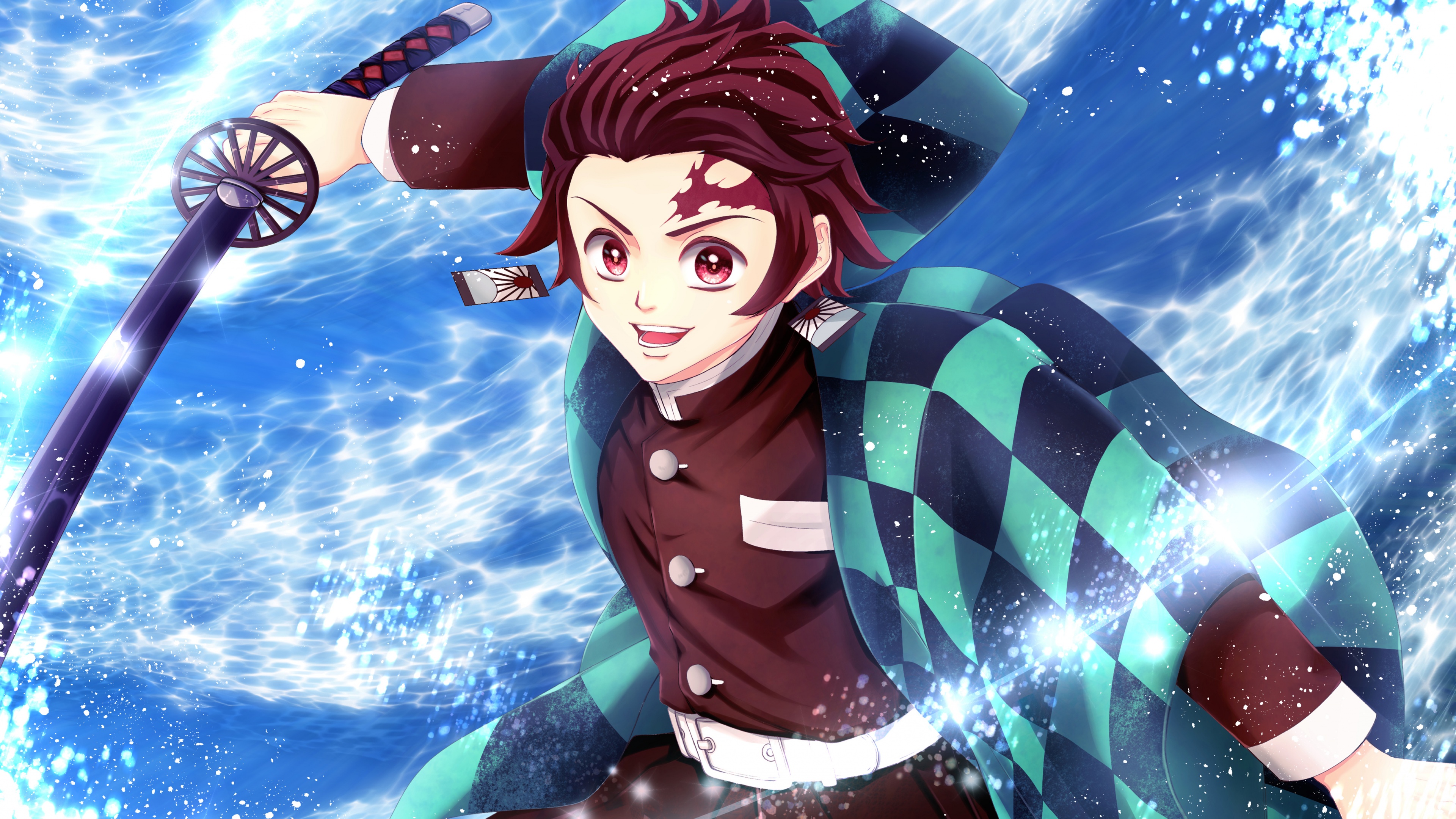 Tanjiro Kamado from Demon Slayer: Kimetsu no Yaiba wearing his signature green and black checkered haori.