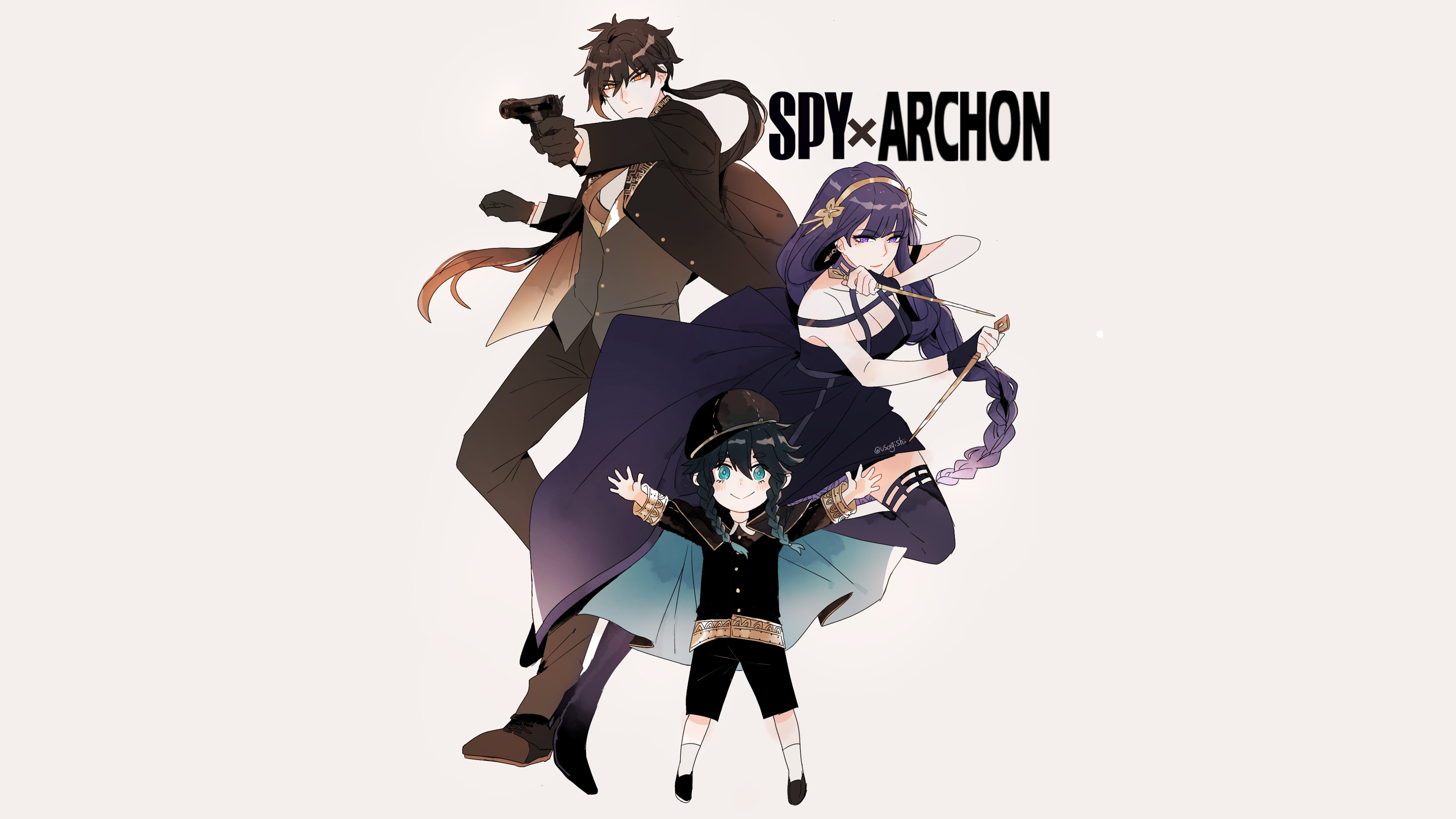 Loid Forger, Anya Forger, and Yor Forger from the anime series Spy x Family