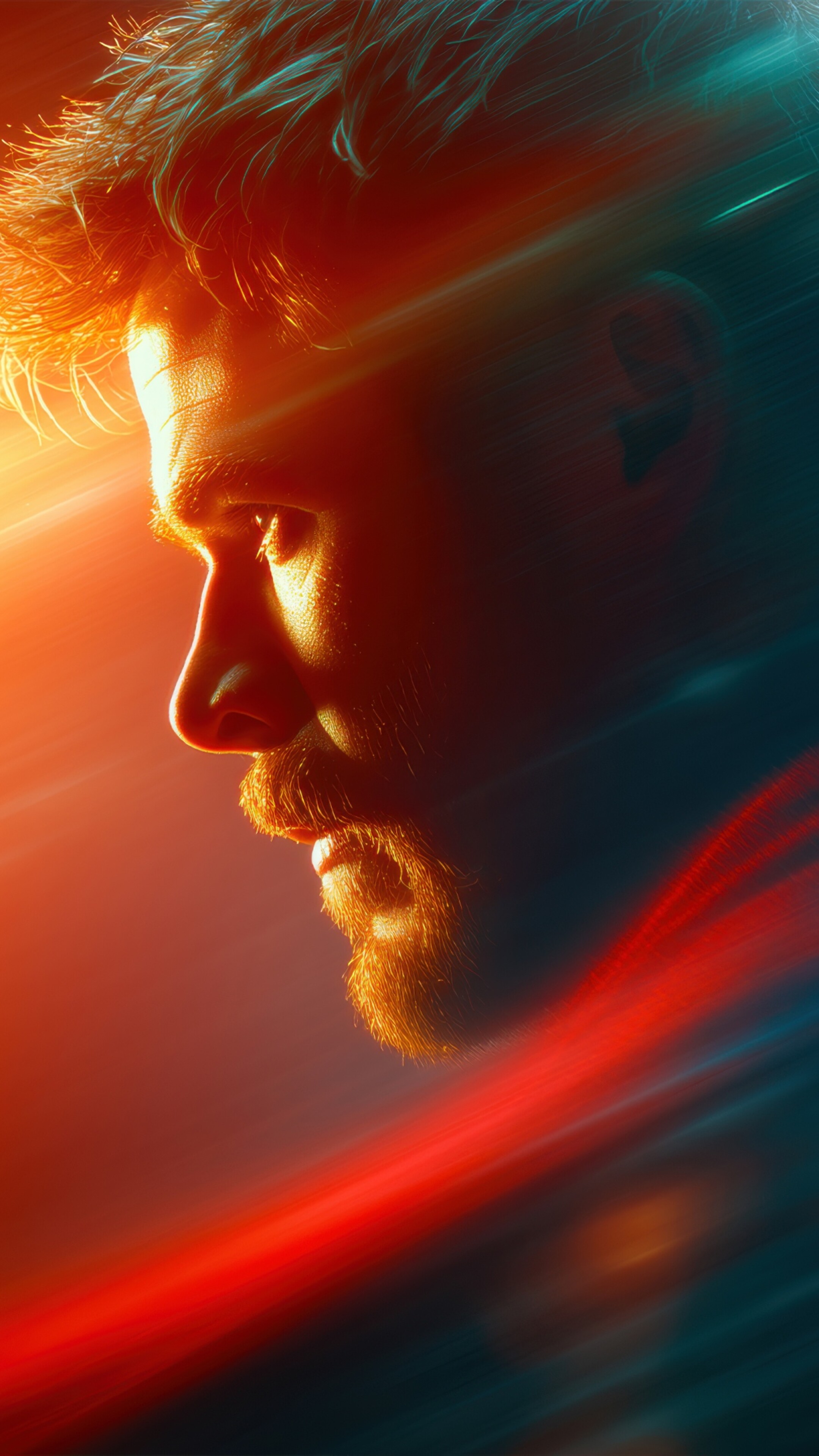 A majestic close-up of Thor from the Marvel Cinematic Universe.
