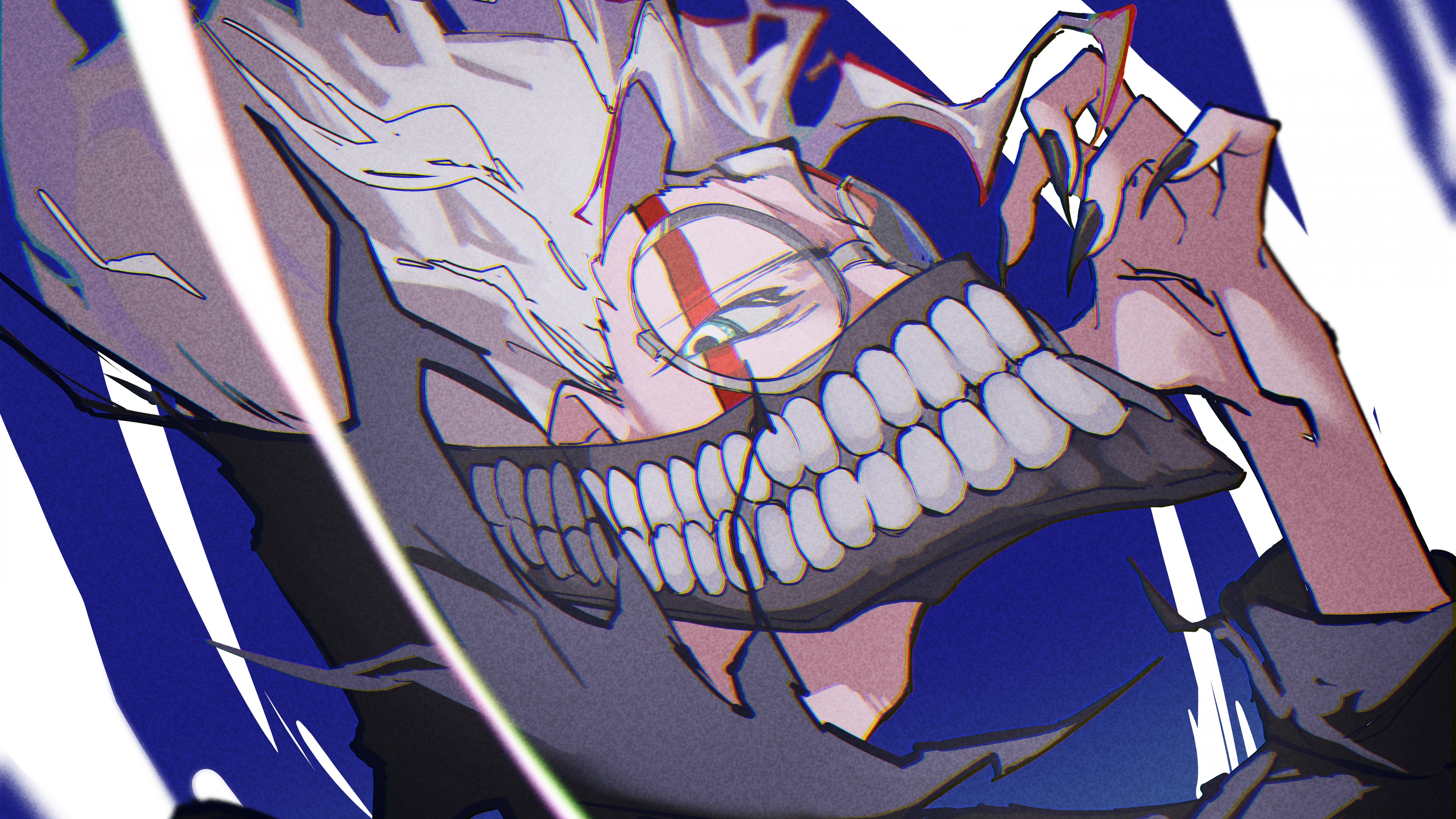A cinematic visual featuring Turbo Granny and Okarun from the Dandadan anime and manga.
