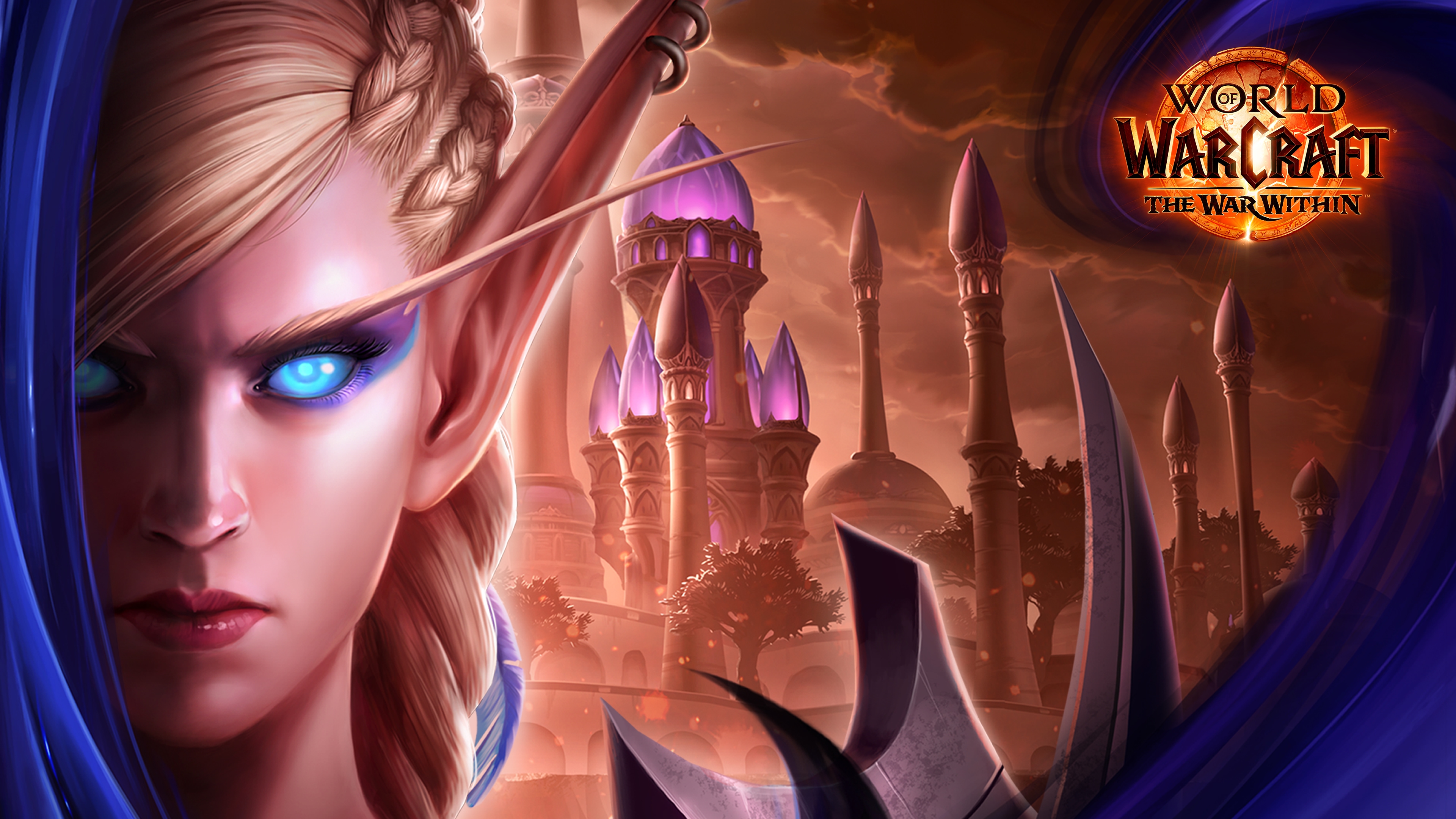 Cinematic game art showcasing the subterranean landscapes and cosmic void energies from World of Warcraft: The War Within.
