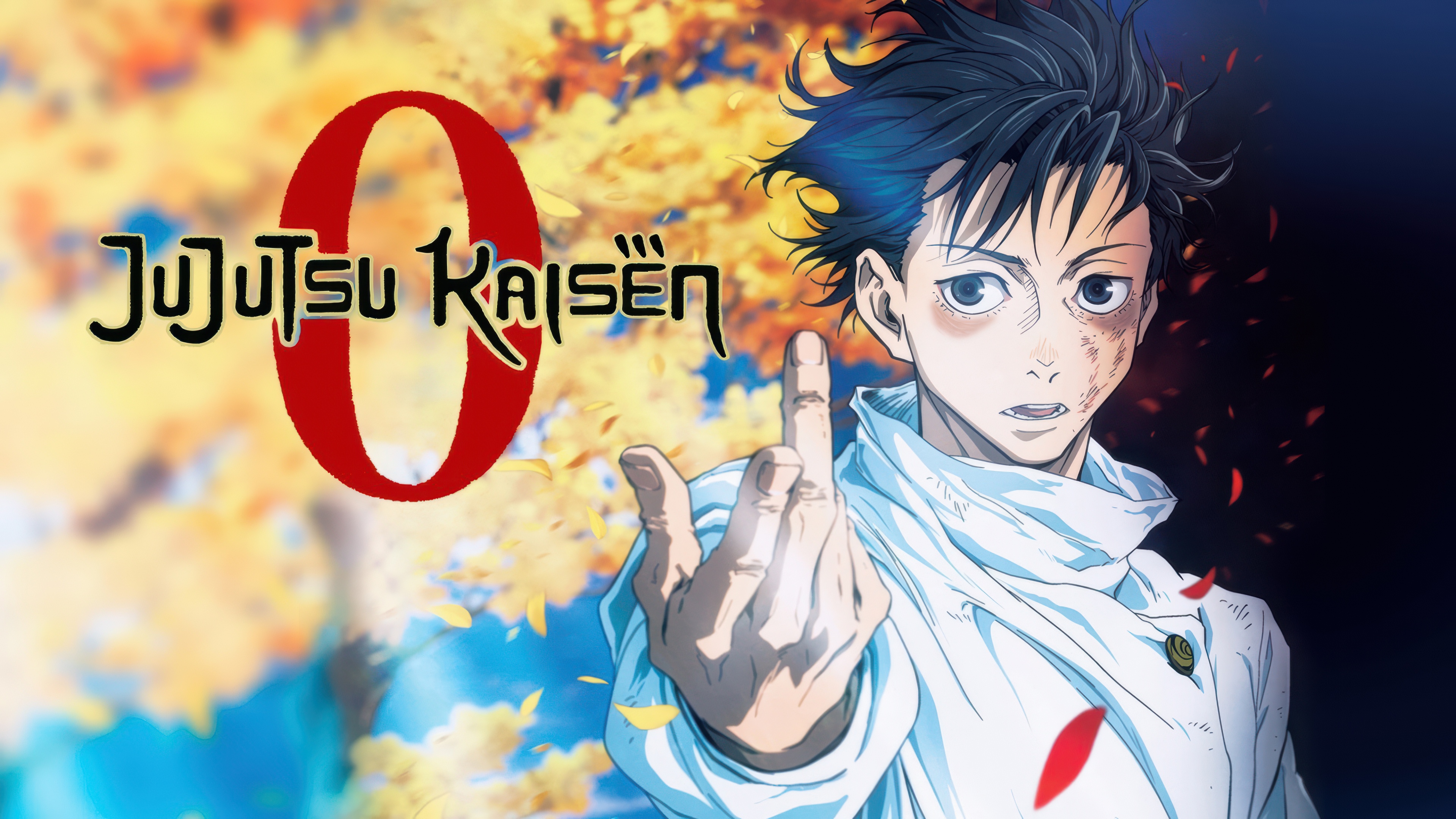 A cinematic close-up of Yuta Okkotsu from the anime Jujutsu Kaisen 0.