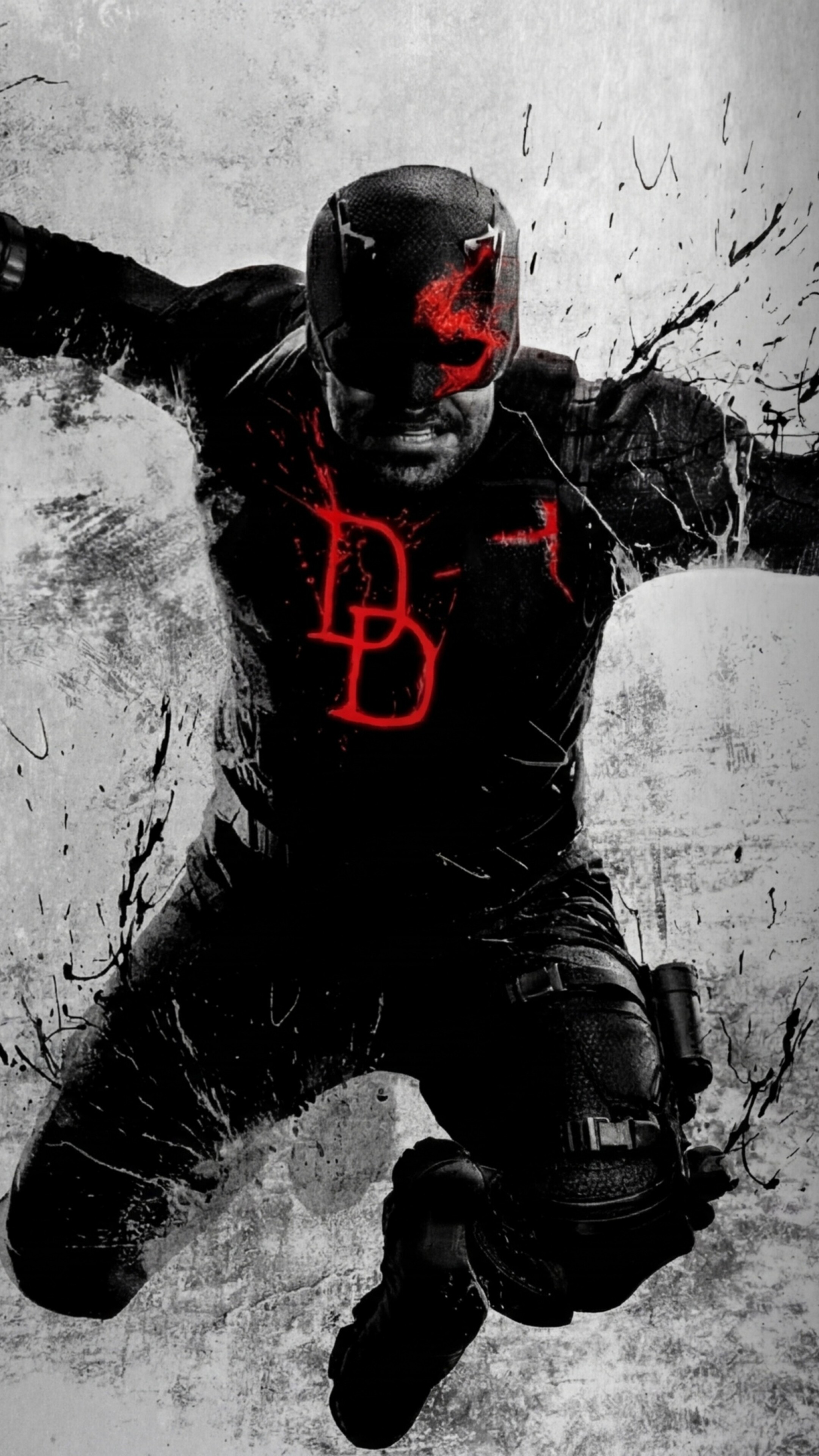 A cinematic and detailed portrait of Daredevil (Matt Murdock) from the Marvel series Daredevil: Born Again