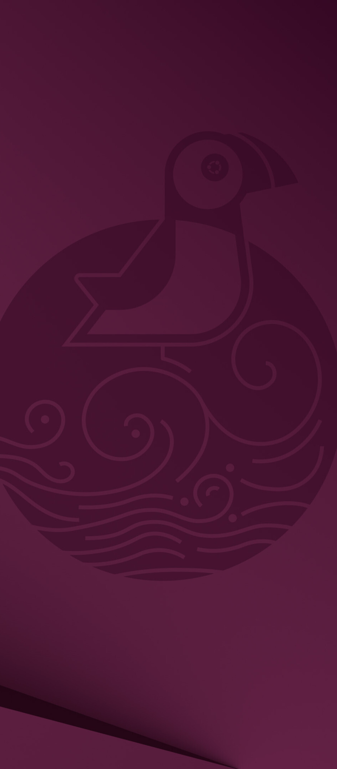 Abstract purple background with flowing gradients and Ubuntu-inspired design