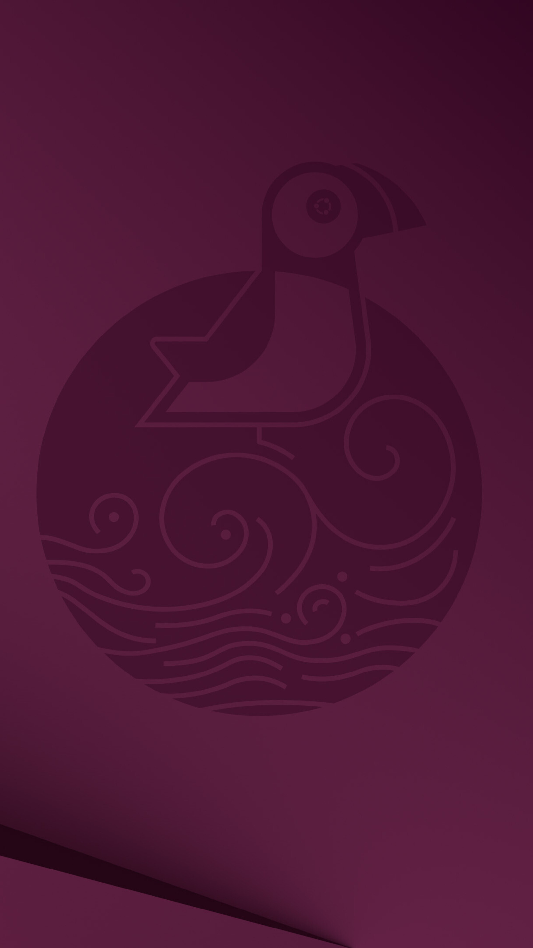 Abstract purple background with flowing gradients and Ubuntu-inspired design