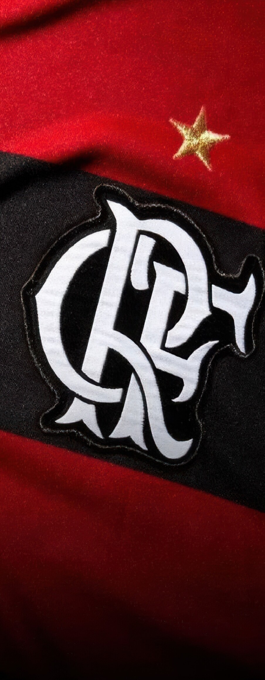 The official emblem of CR Flamengo, showcasing the red and black colors of the Brazilian football club.