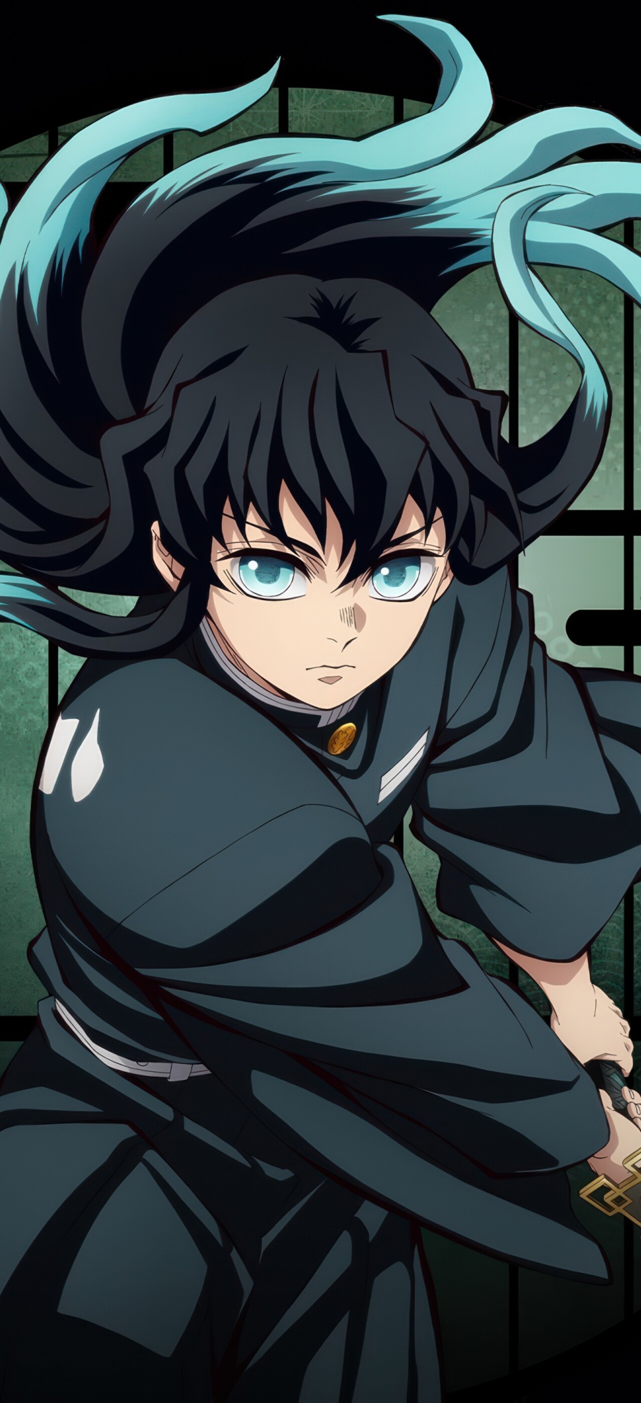 Muichiro Tokito from Demon Slayer: Kimetsu No Yaiba Infinity Castle against a black background