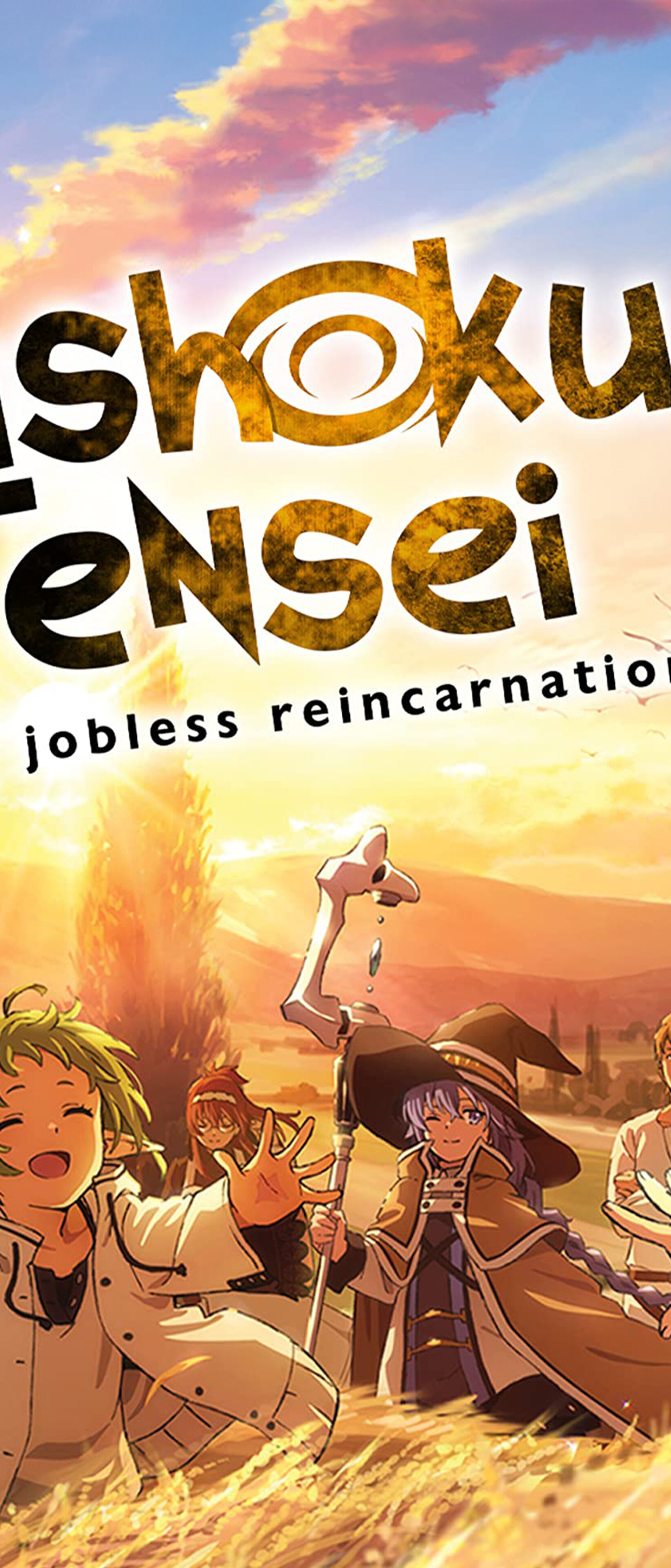 Anime series poster featuring Rudeus Greyrat from Mushoku Tensei: Jobless Reincarnation