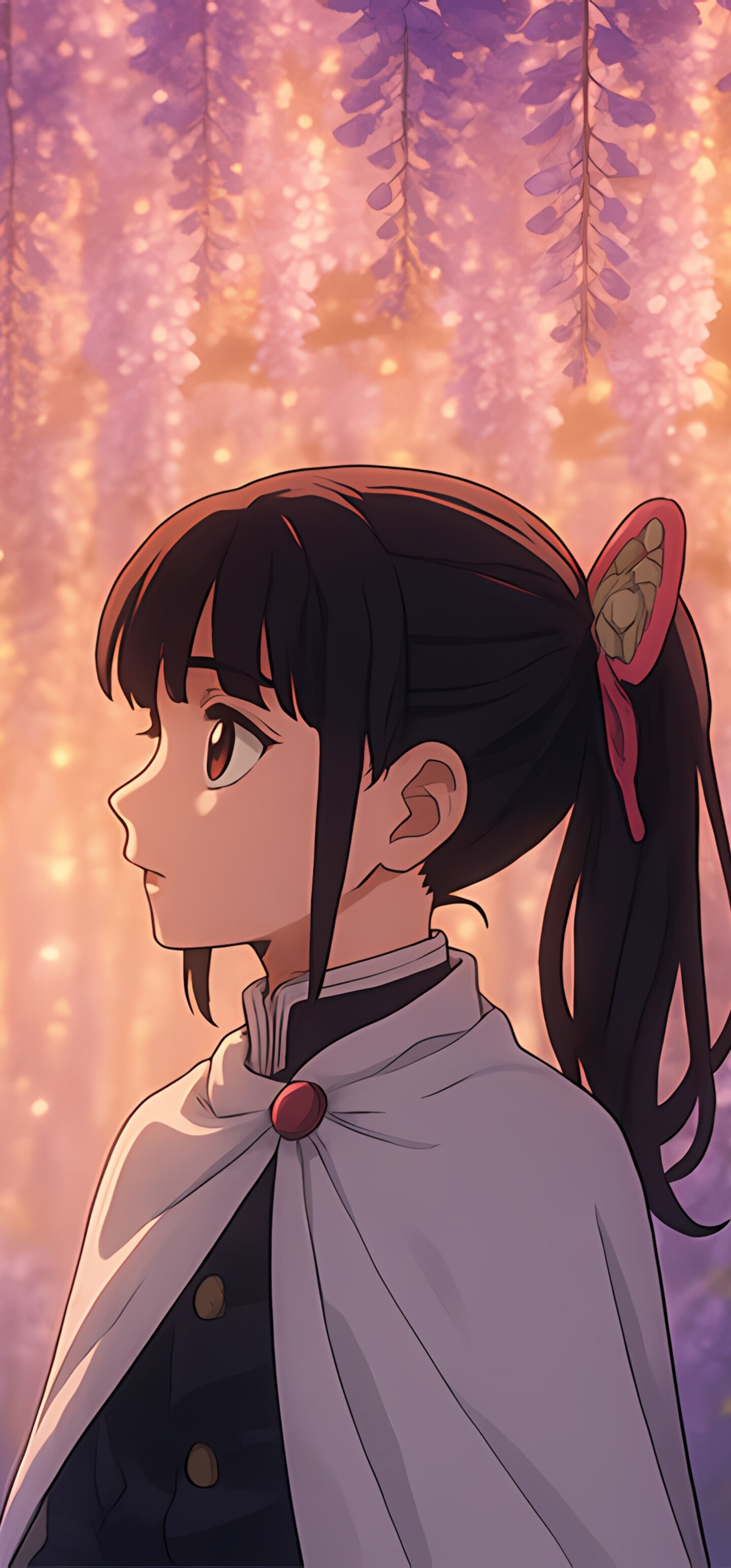 Tanjiro Kamado and Kanao Tsuyuri in a high-resolution scene from Demon Slayer: Kimetsu no Yaiba