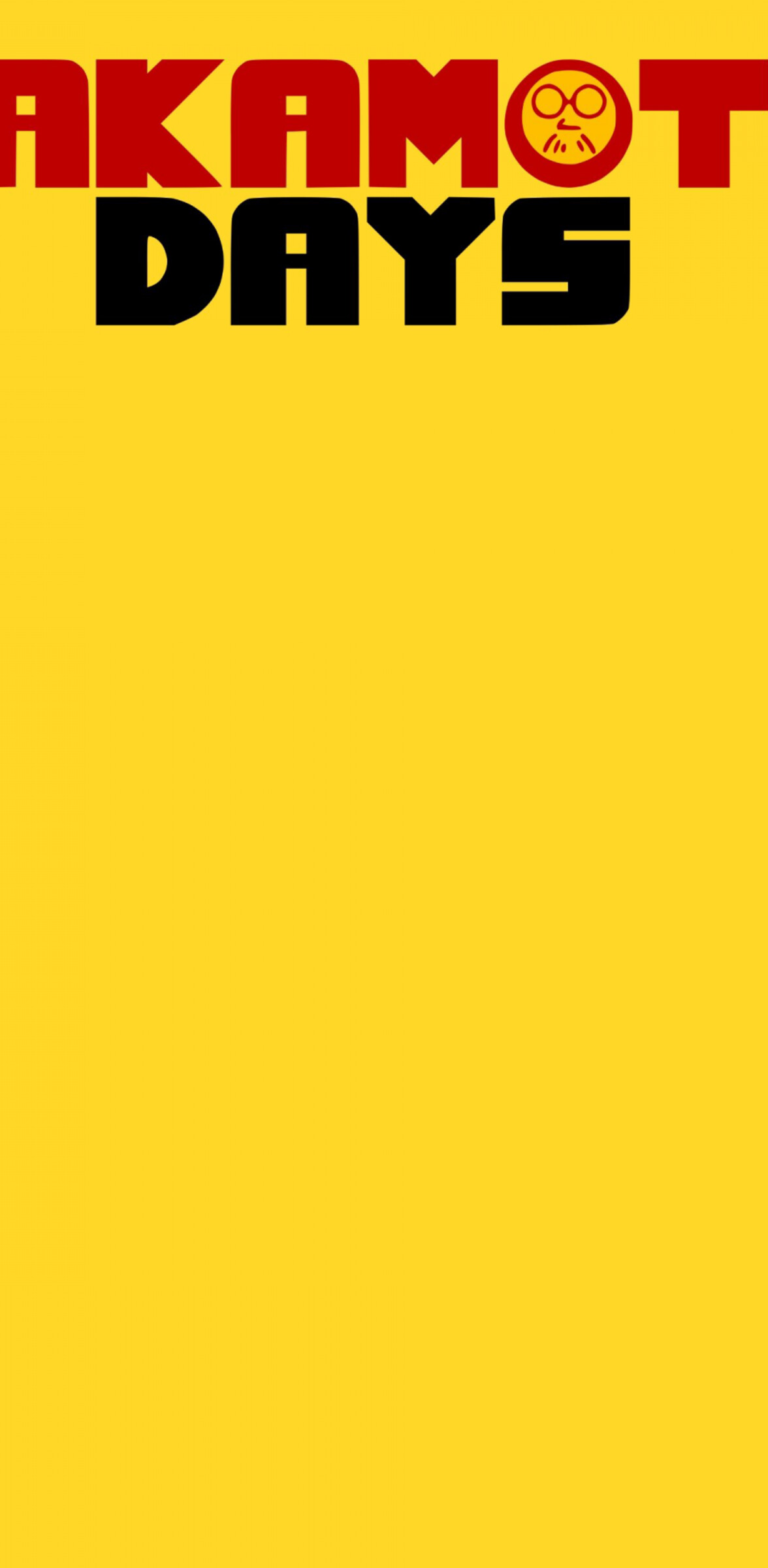 A minimalist 5K digital illustration of Taro Sakamoto from Sakamoto Days on a bright yellow background.