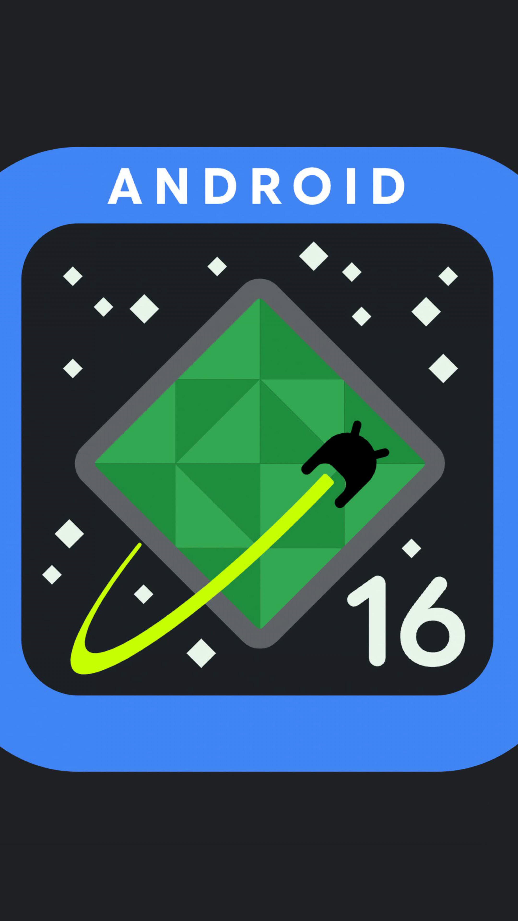The green Android mascot logo centered on a dark, minimalist background in 5K resolution.
