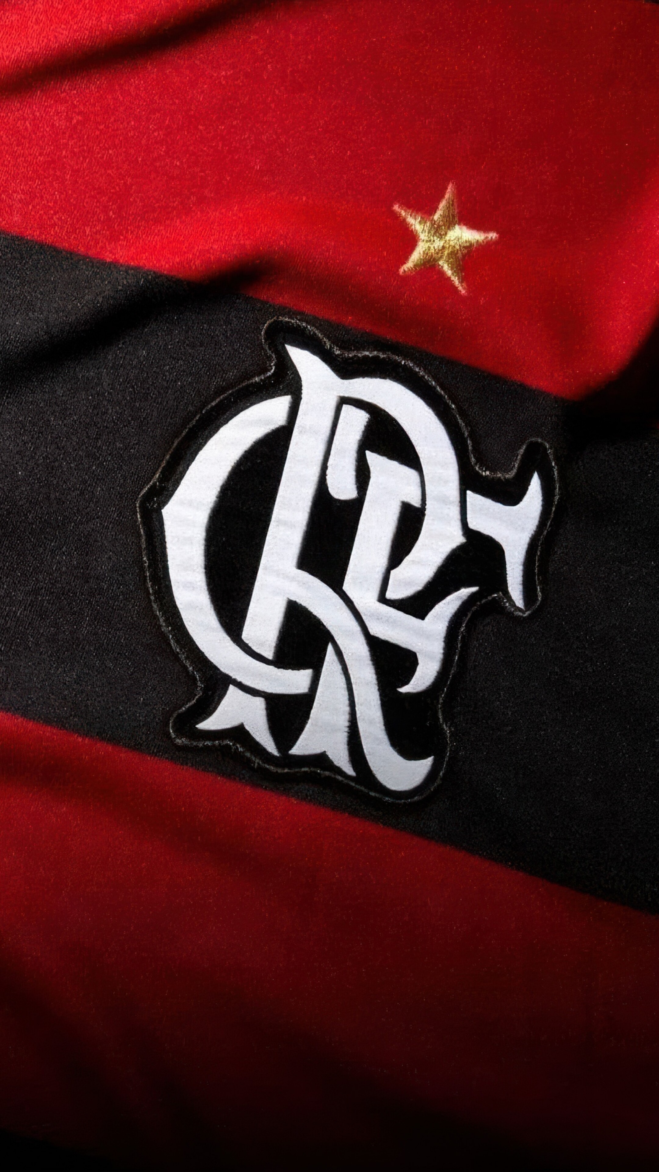 The official emblem of CR Flamengo, showcasing the red and black colors of the Brazilian football club.