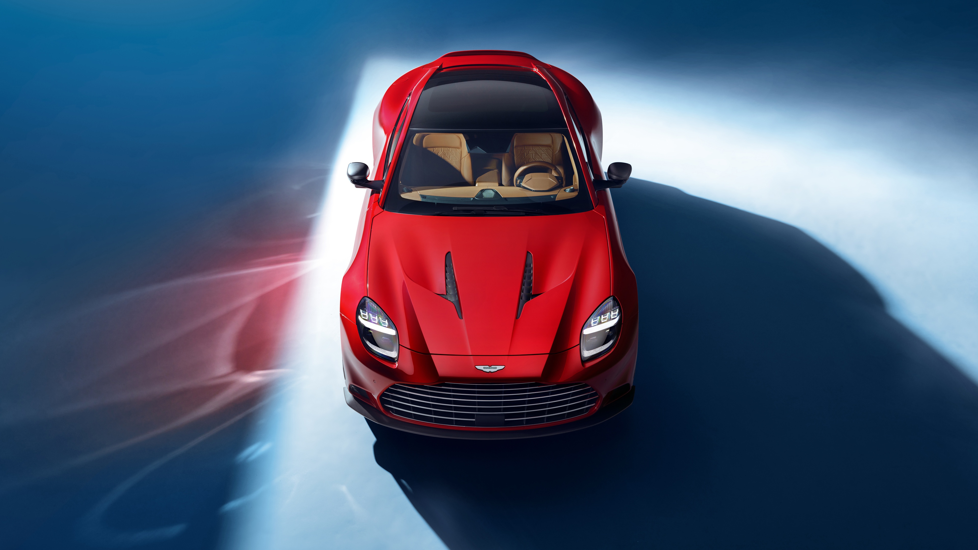 A high-resolution, detailed view of a 2024 Aston Martin Vanquish luxury super sports car.