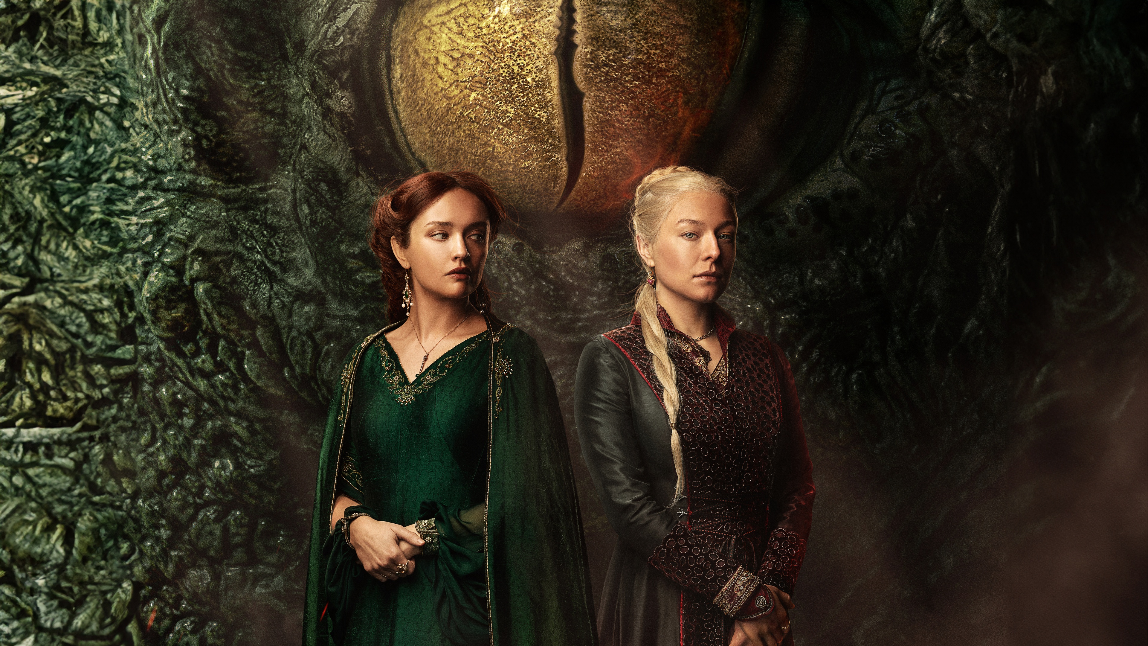 Alicent Hightower and Princess Rhaenyra Targaryen from the TV show House of the Dragon