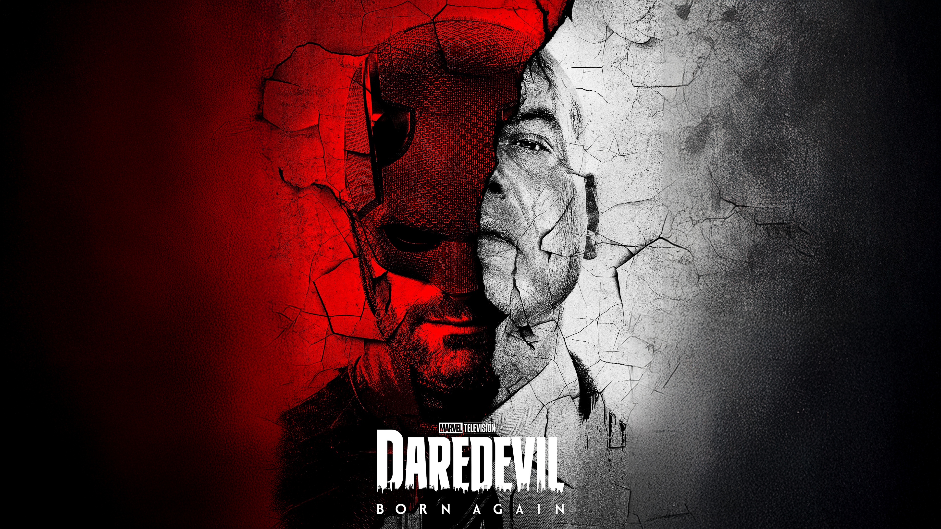 Cinematic poster featuring Wilson Fisk (Kingpin) and Matt Murdock from Marvel's Daredevil: Born Again