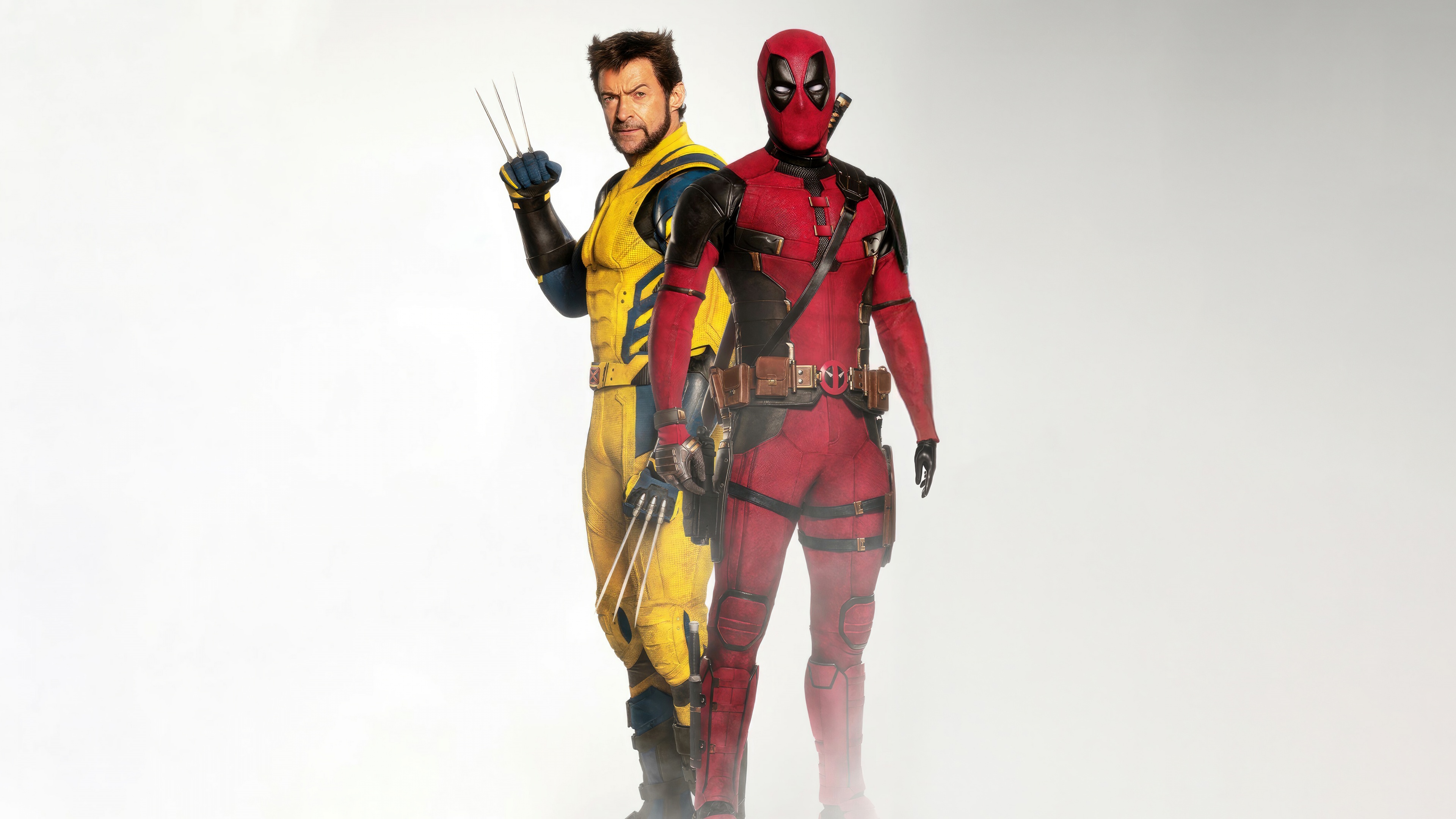 Deadpool and Wolverine characters from the 2024 Marvel movie against a white background.