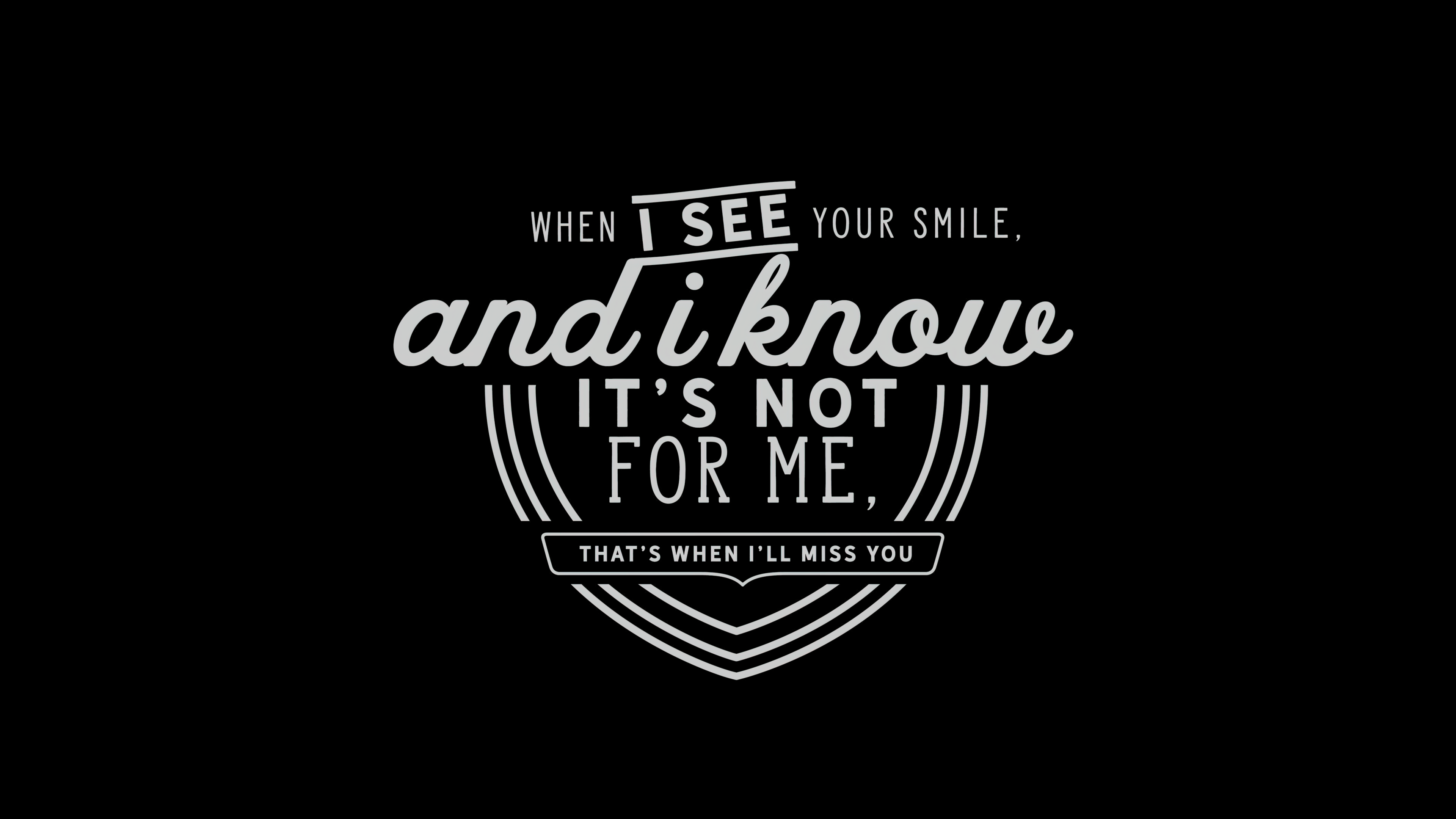 Minimalist typography featuring romantic love quotes on a solid black background