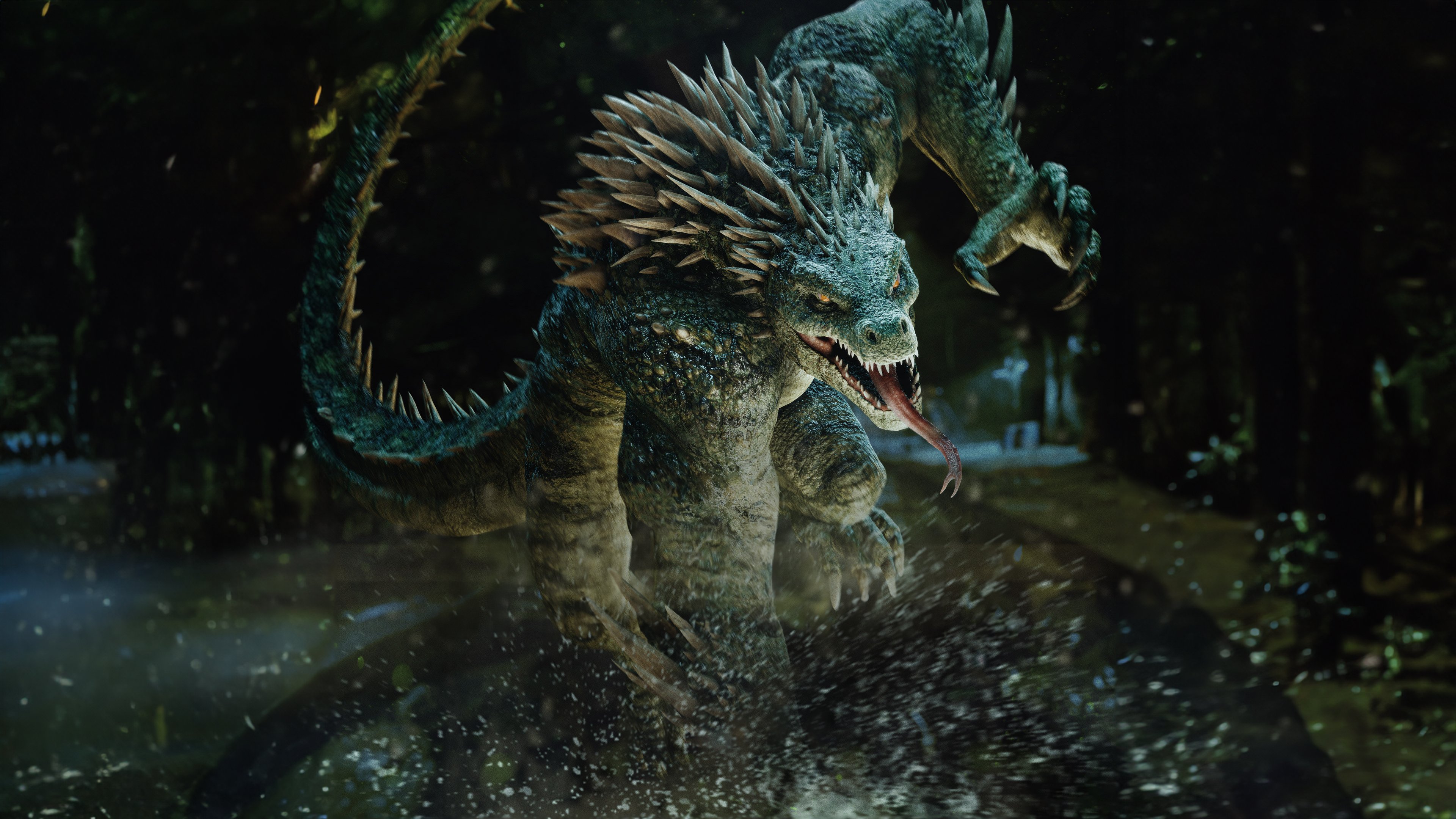 A detailed portrayal of the character Lizard from the video game Marvel's Spider-Man 2.