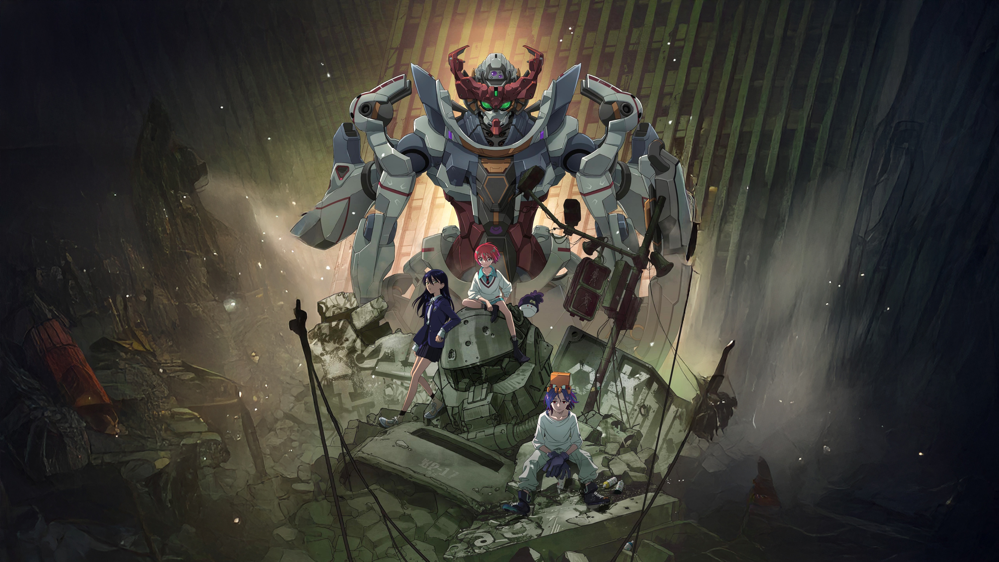A highly detailed 5K cinematic render of a Mobile Suit Gundam featuring intricate robotic armor and glowing mechanical components.