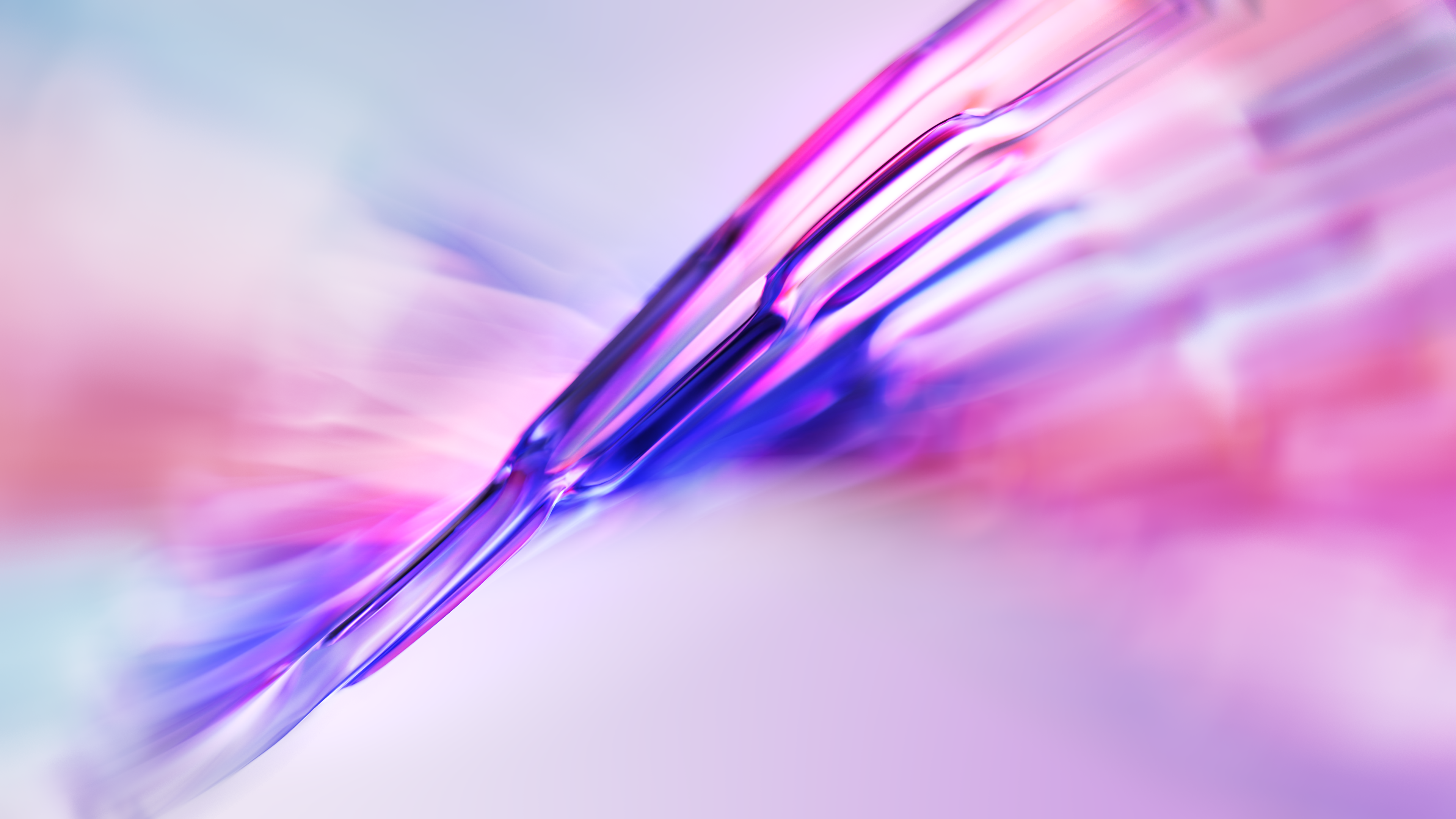 Abstract liquid art featuring flowing waves and a soft pastel gradient motion.