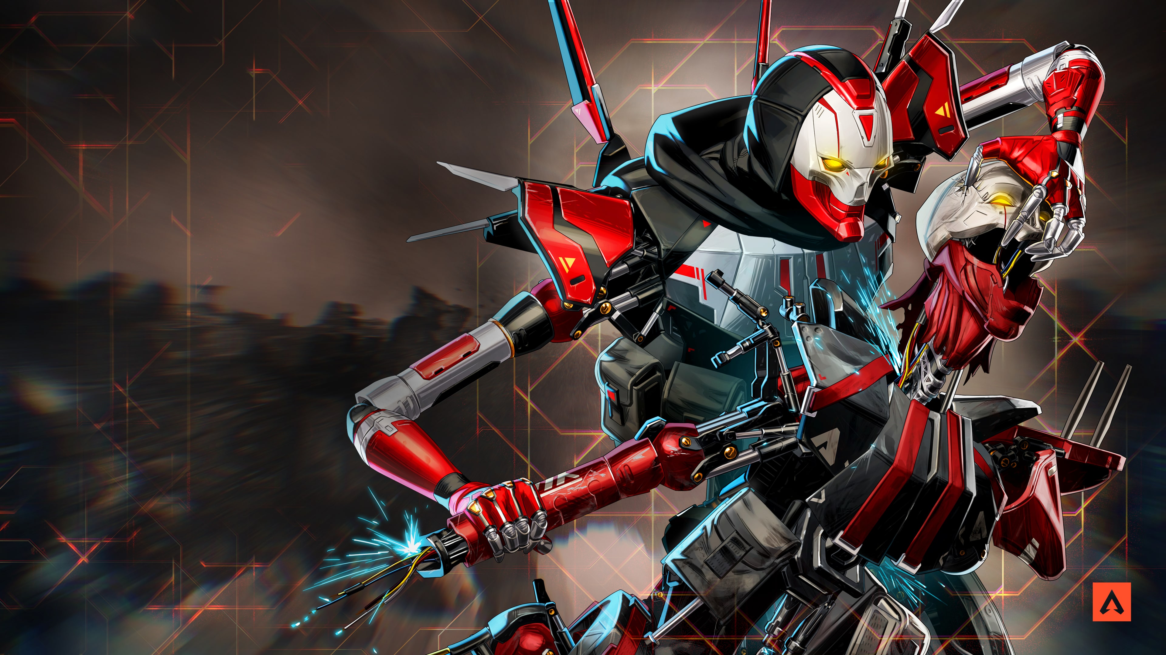 A cinematic digital painting of the character Revenant from the video game Apex Legends.