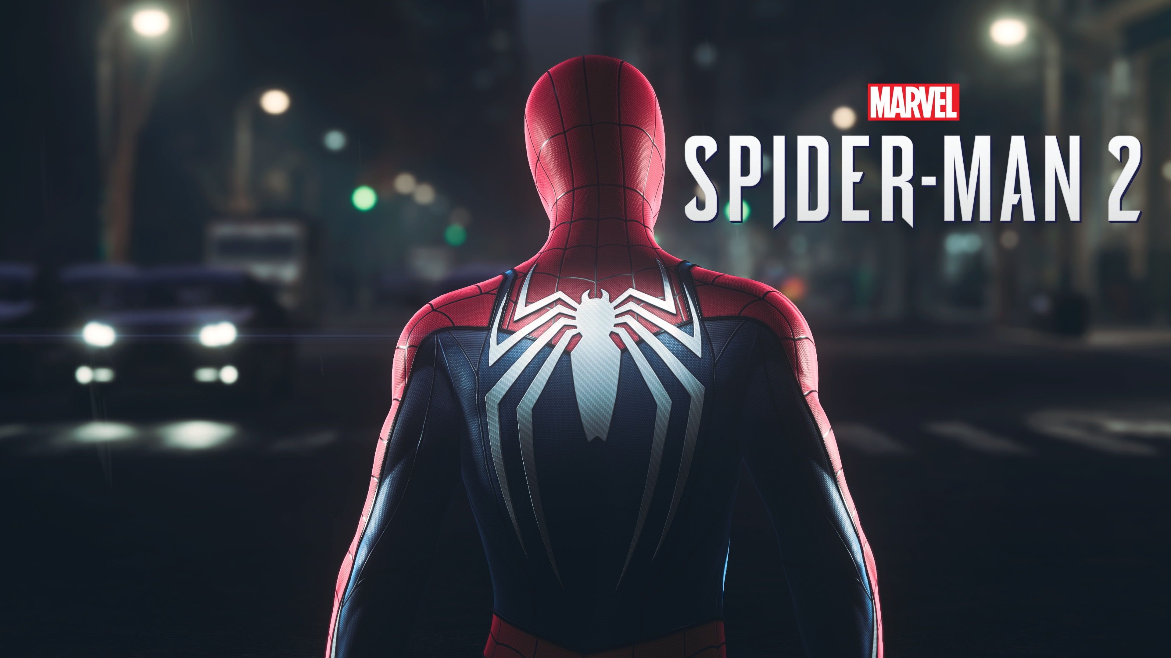 Spider-Man wearing the Advanced Suit from the video game Marvel's Spider-Man 2