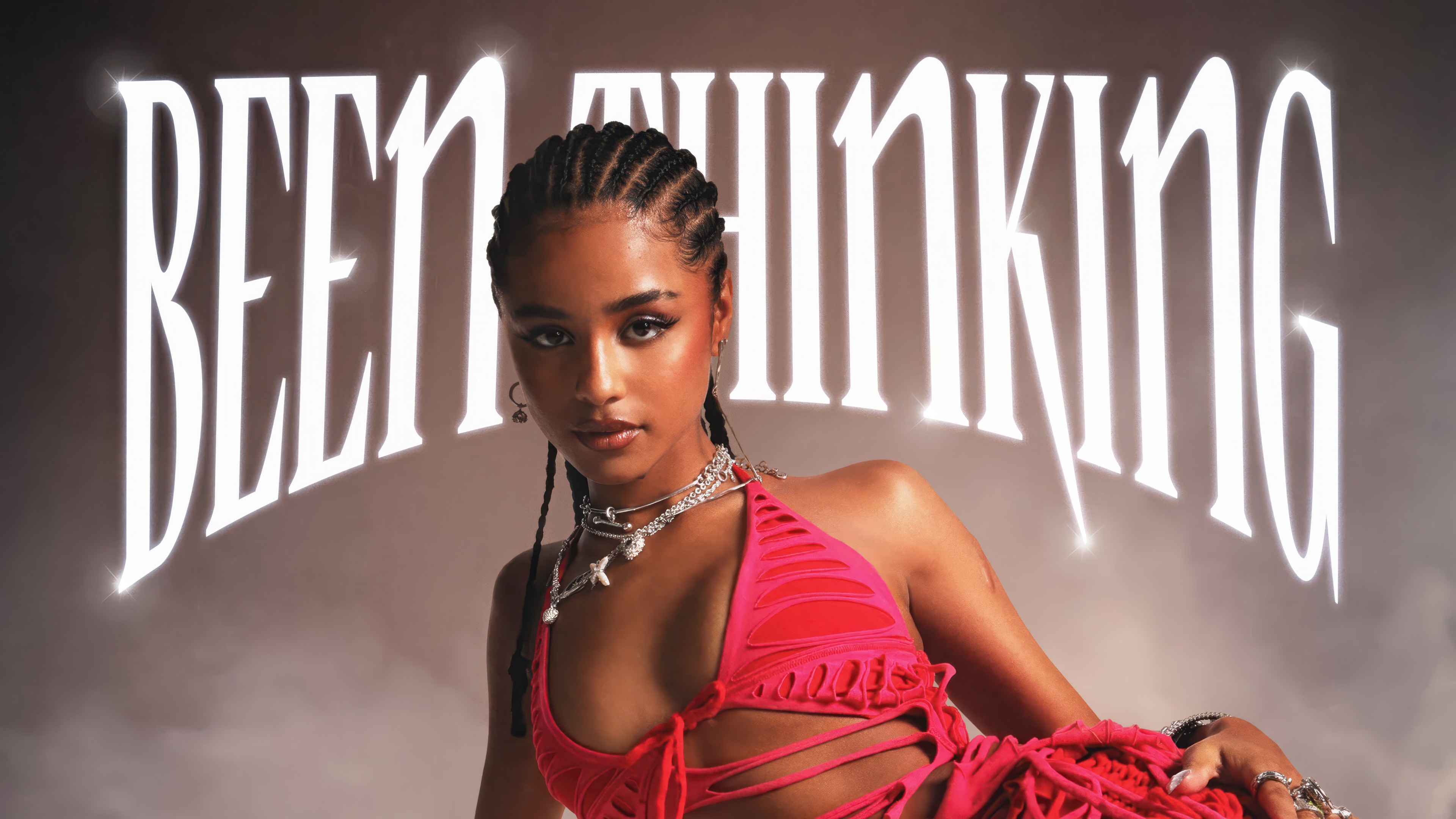 A cinematic portrait of the South African pop singer Tyla.