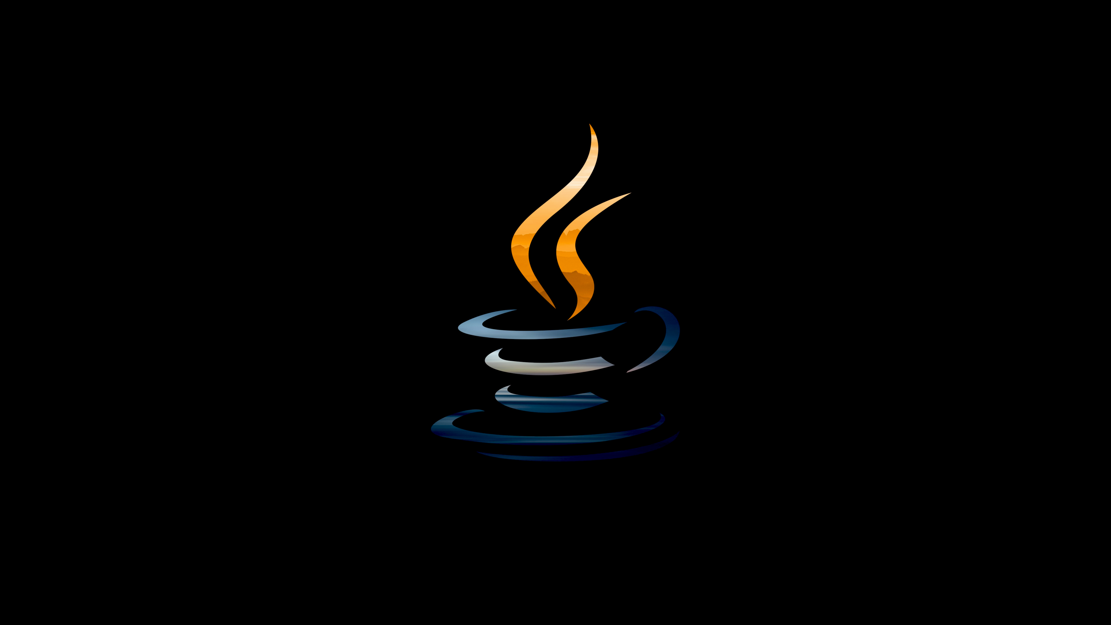 The Java programming language logo featuring a stylized coffee cup icon on a black background.