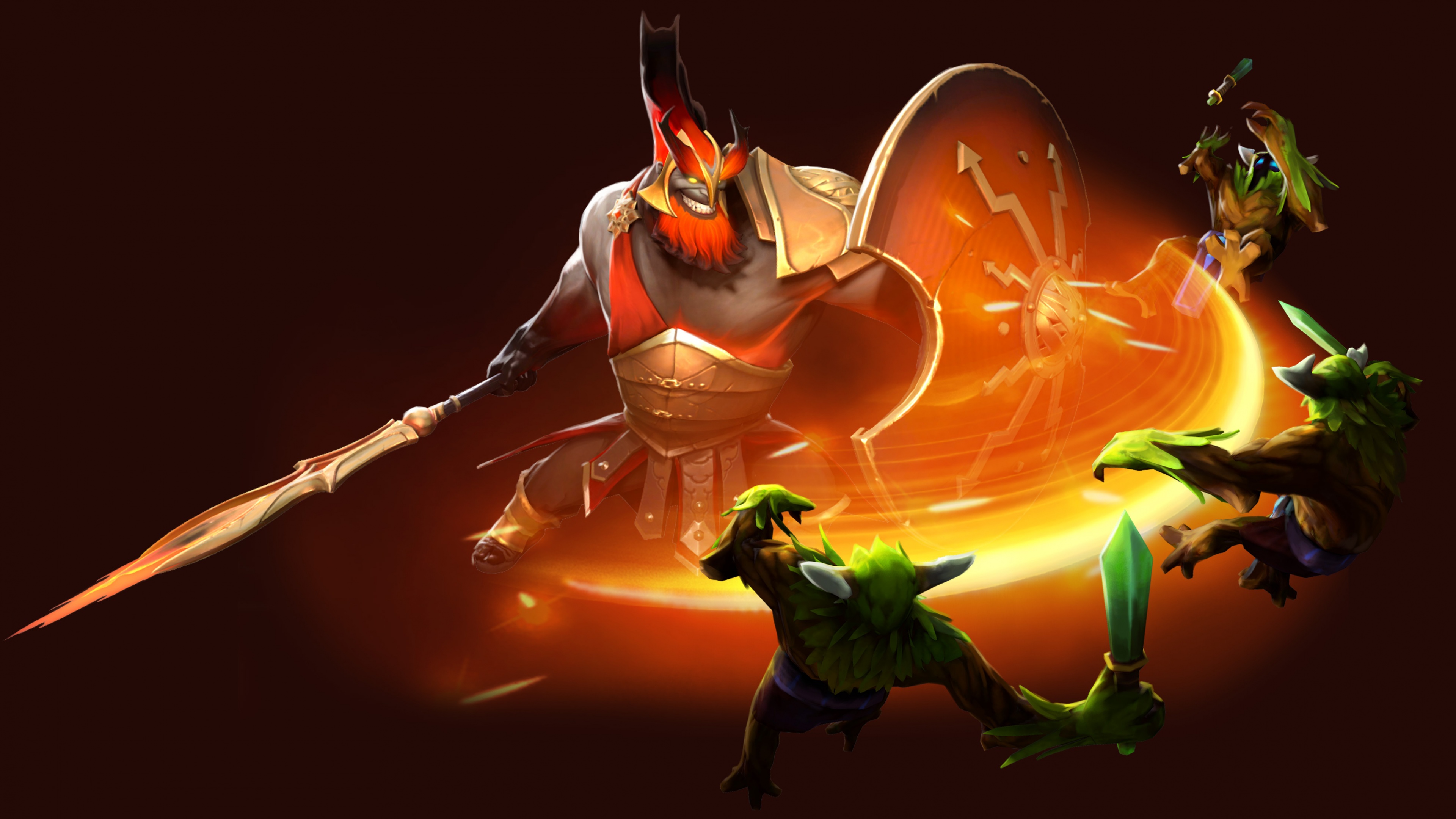 Mars, the Roman-inspired hero from Dota 2, standing in a battle stance with his spear and shield.