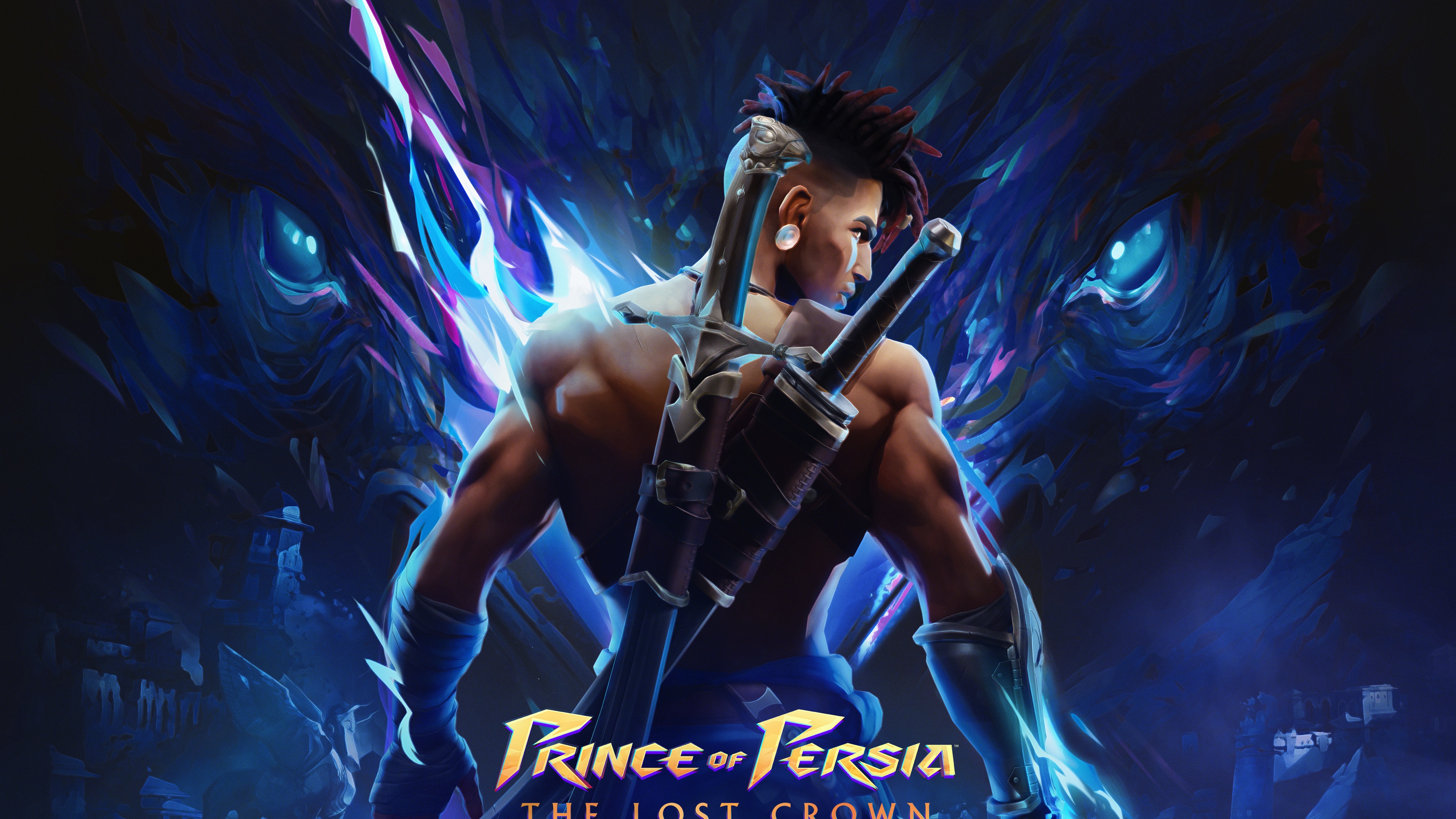 Sargon, the main character from the video game Prince of Persia: The Lost Crown, in a dynamic pose.