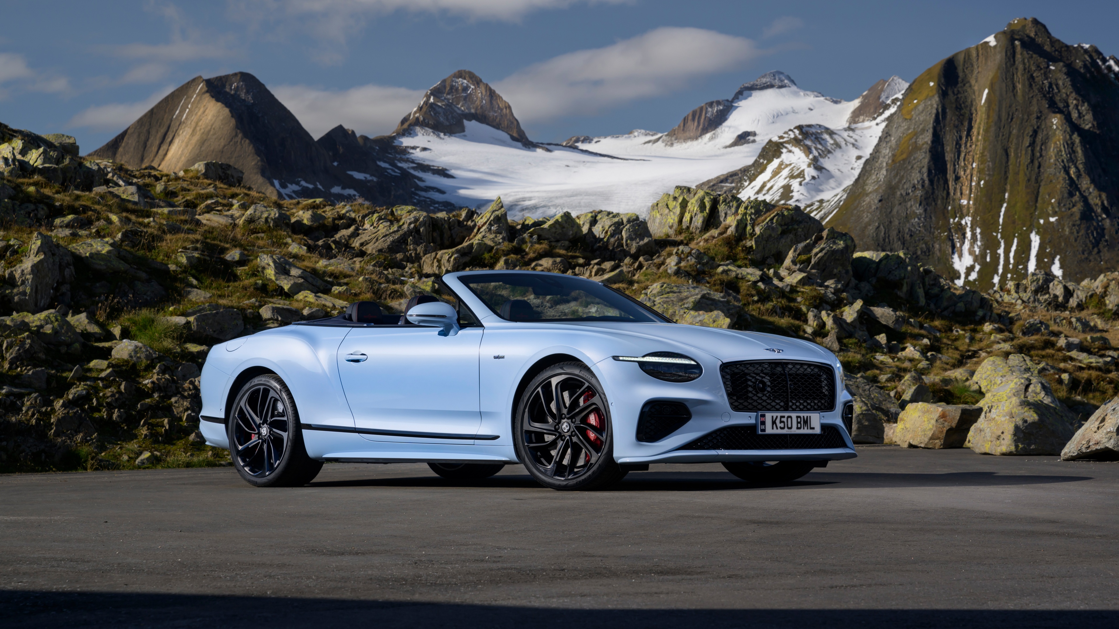 A high-resolution, detailed shot of a 2025 Bentley Continental GTC Speed luxury convertible car.