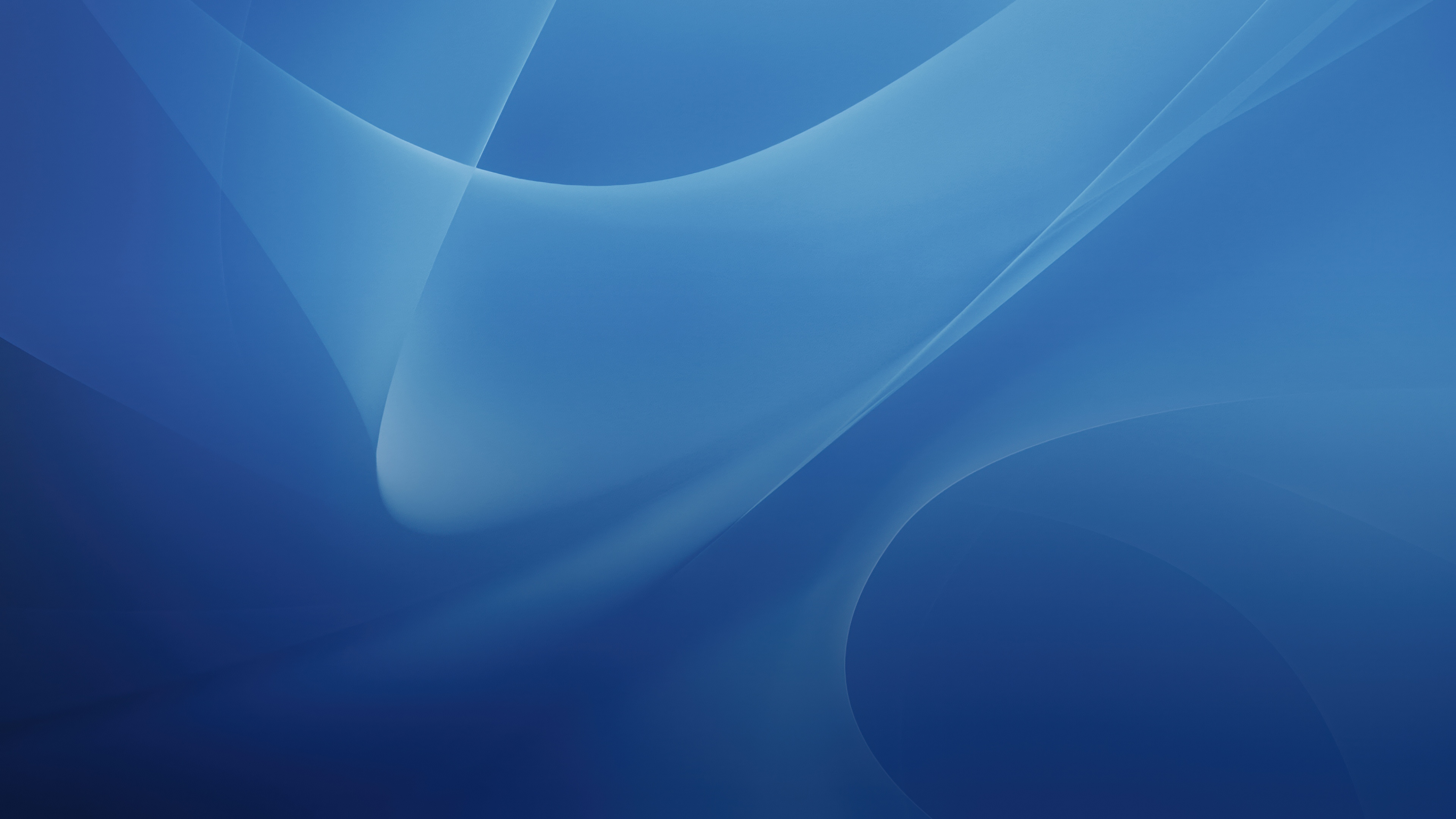 Abstract aqua blue flowing waves and smooth gradients in a high-resolution 5K minimalist style.
