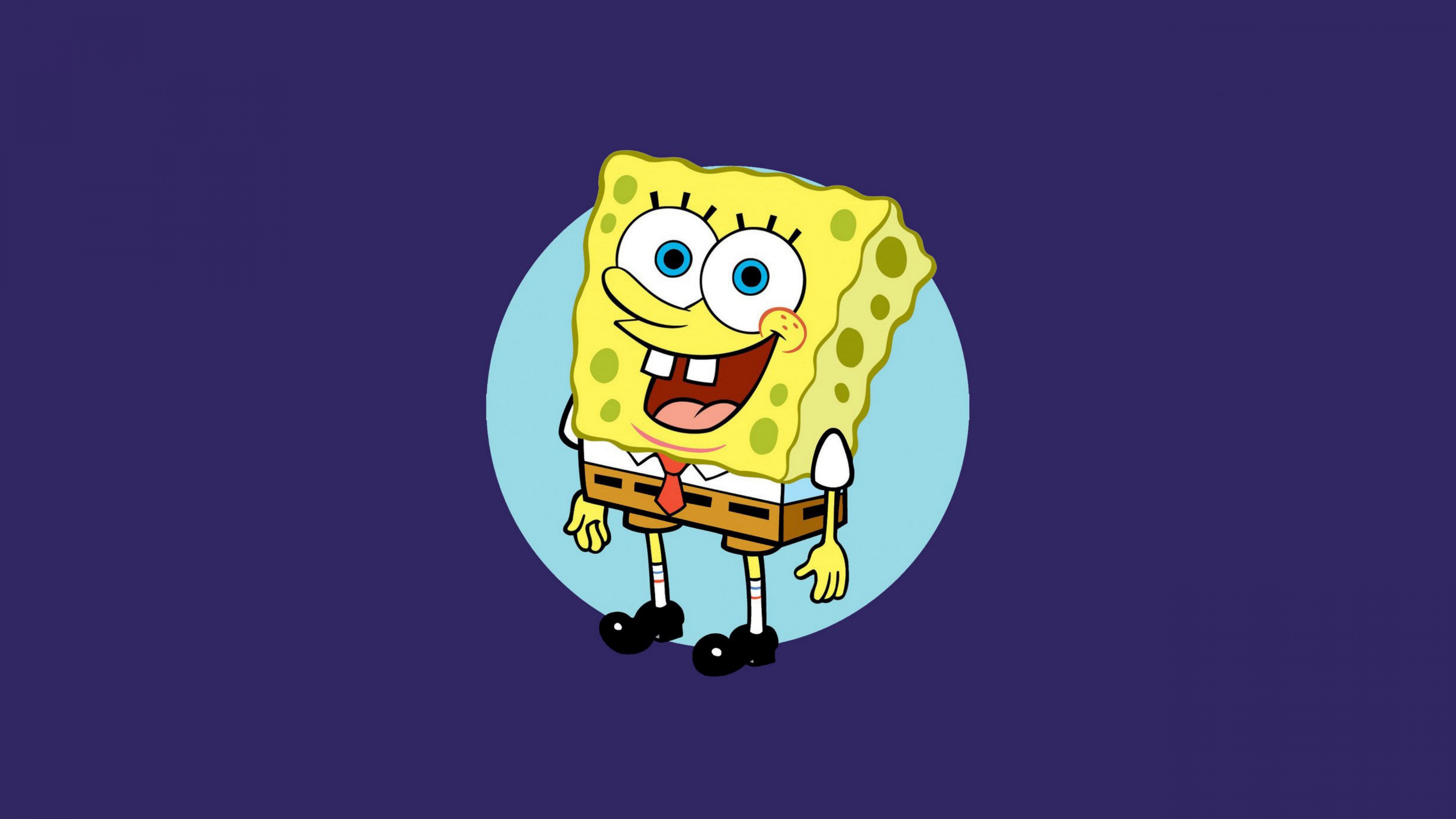 A simple, dark purple aesthetic illustration of SpongeBob SquarePants' smiley face.