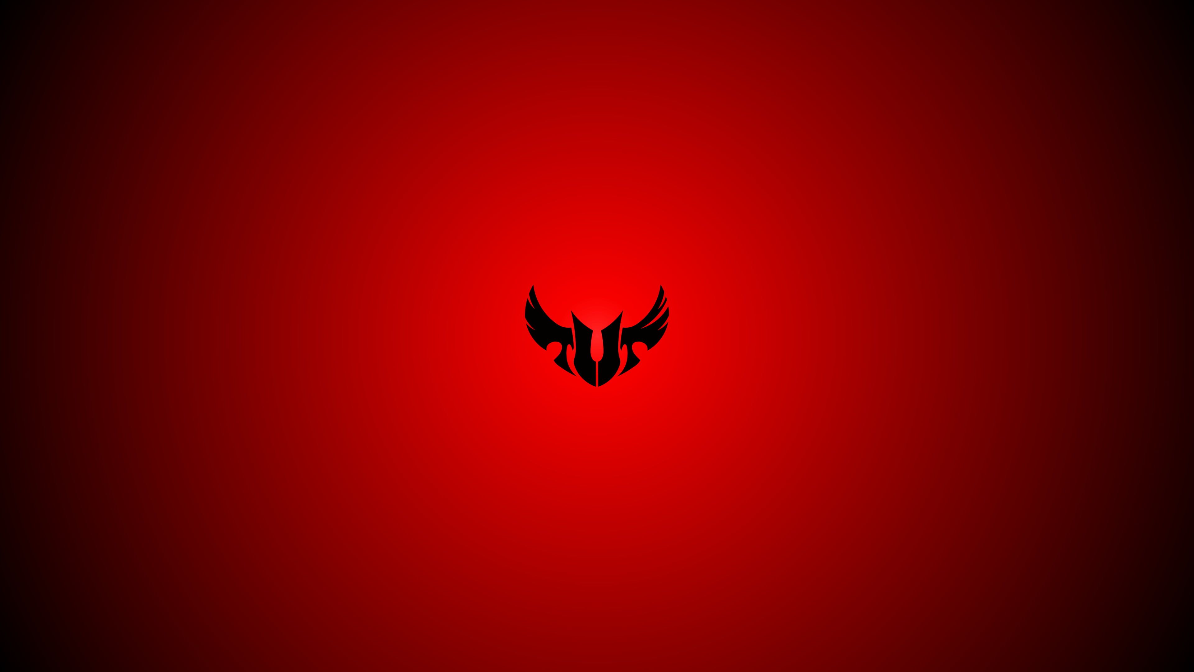 Minimalist ASUS TUF Gaming concept featuring a bold red background and clean design lines.