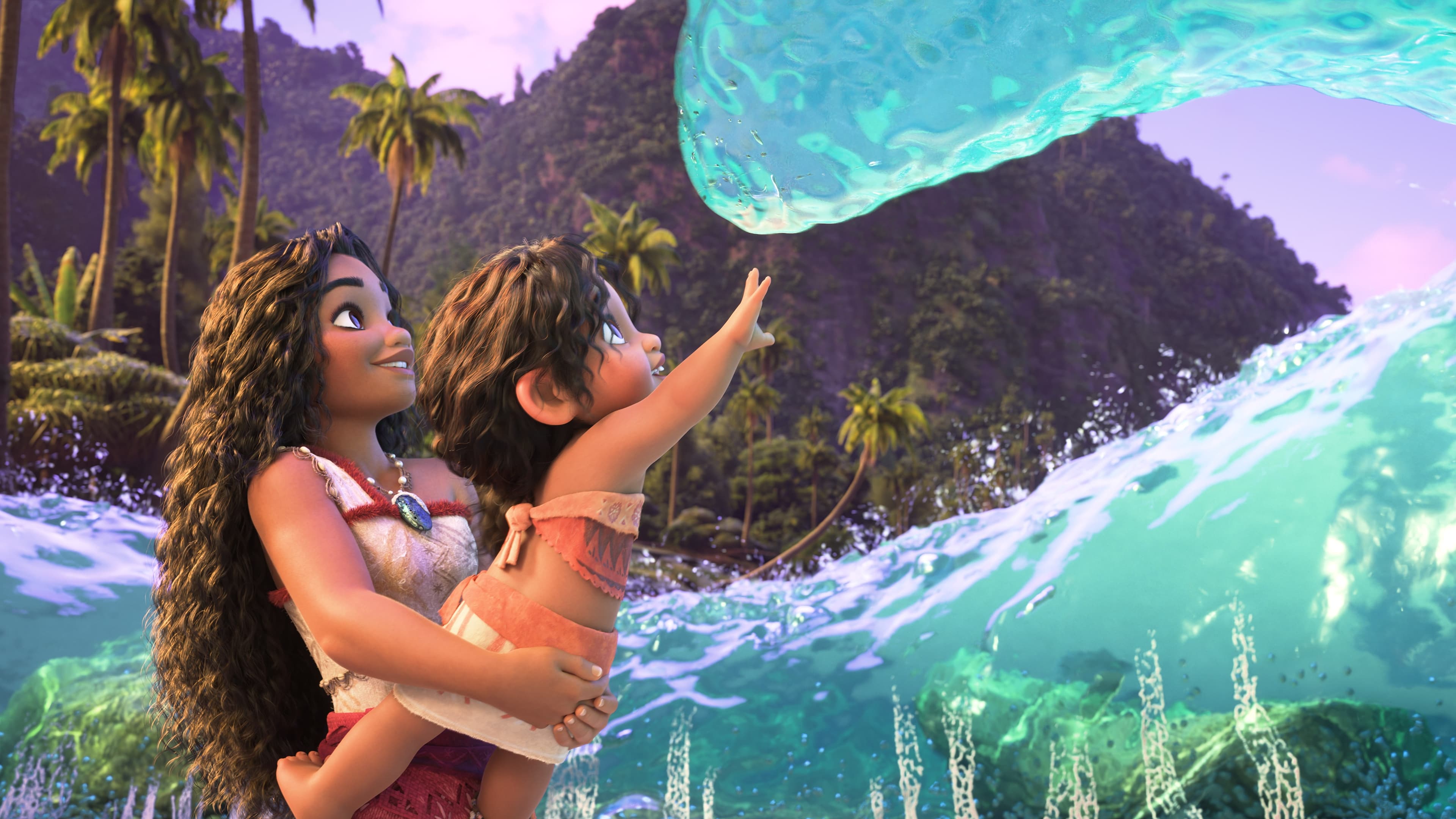 A cinematic animation still of Moana from the movie Moana 2.