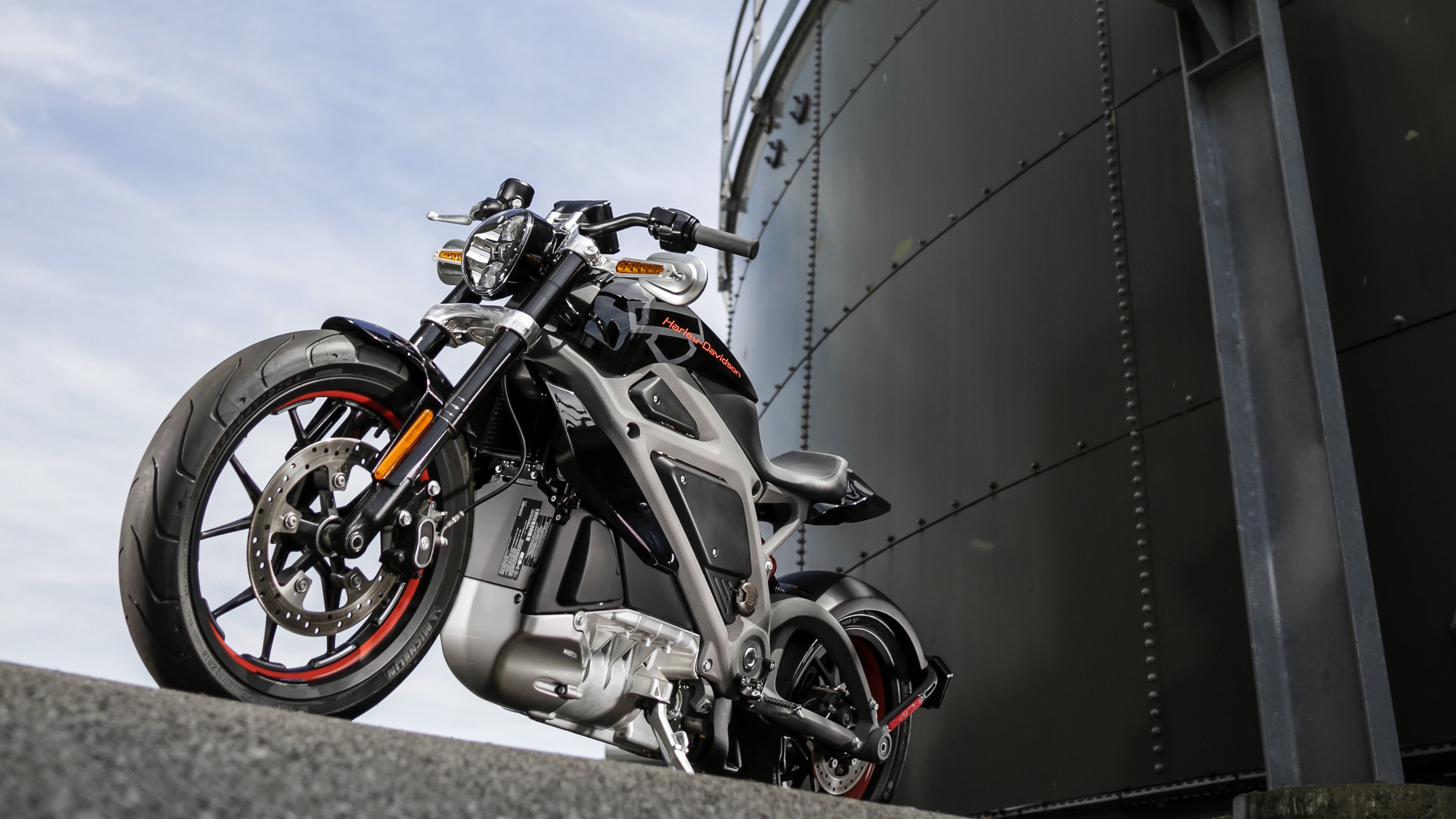 A detailed view of a 2022 Harley-Davidson LiveWire electric motorcycle featuring its unique modern frame and electric propulsion components.