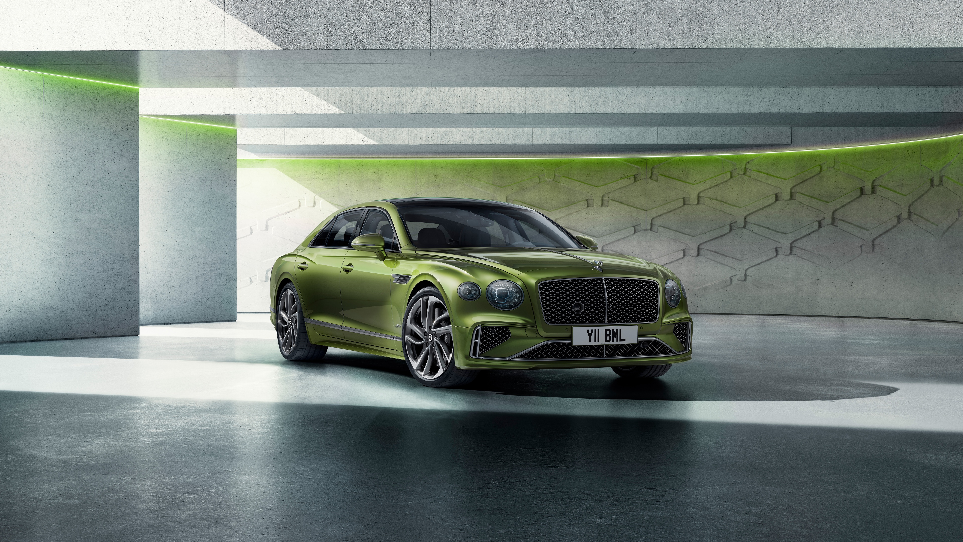 A high-resolution, detailed view of a 2024 Bentley Flying Spur Speed luxury sedan.
