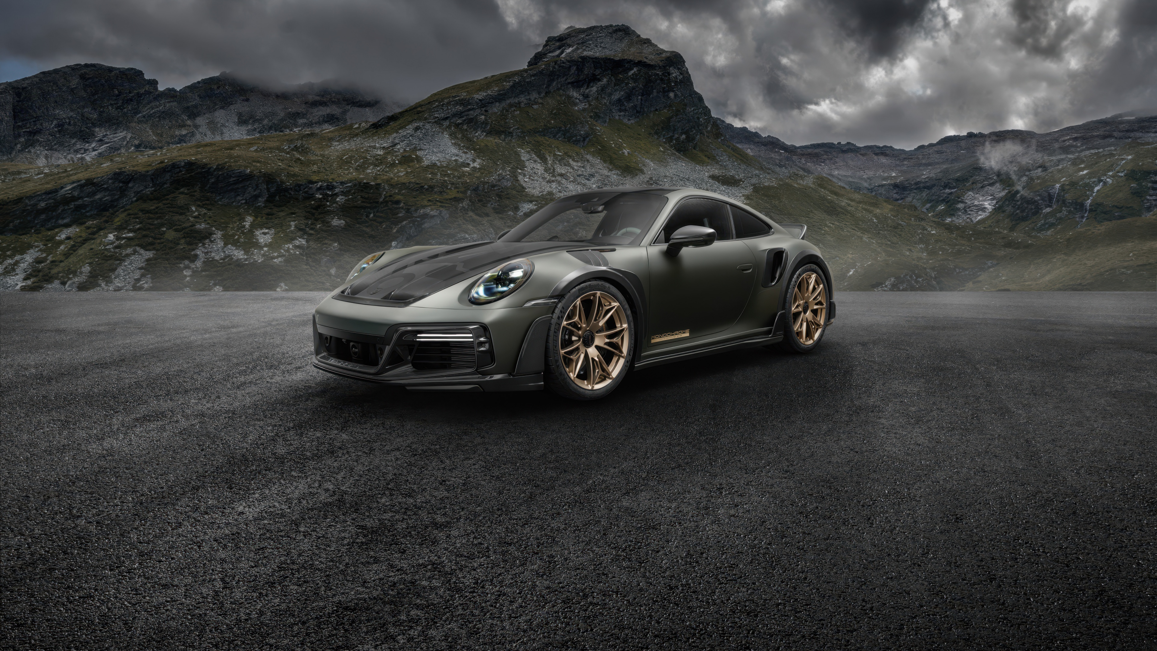 A sleek and polished 2024 Porsche 911 Turbo S in high definition.