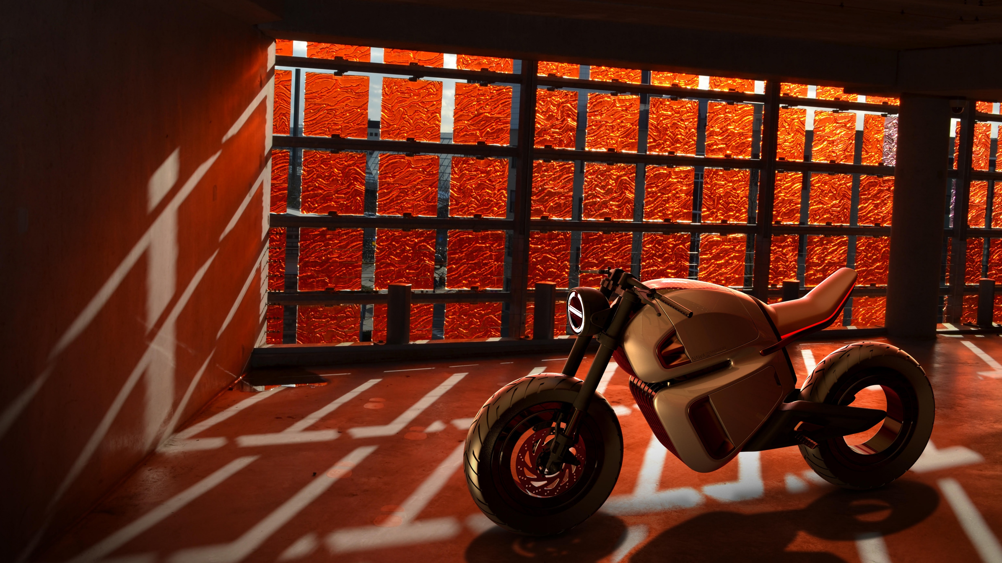 A sleek, futuristic electric hybrid bicycle prototype with glowing light accents and advanced aerodynamic components.