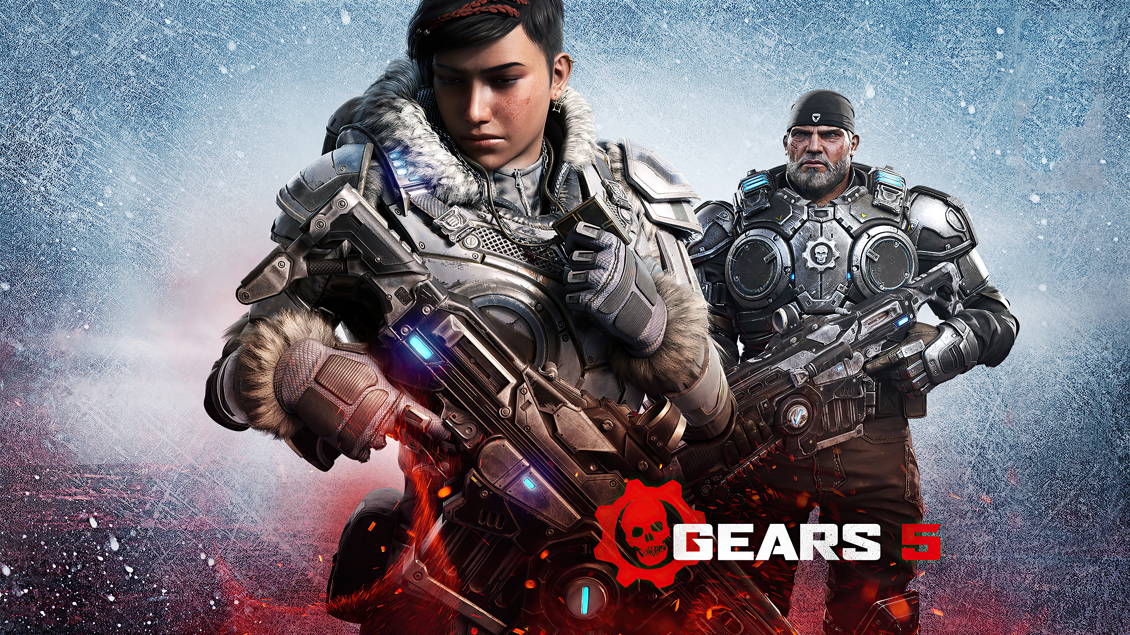 Marcus Fenix and Kait Diaz from Gears 5 key art
