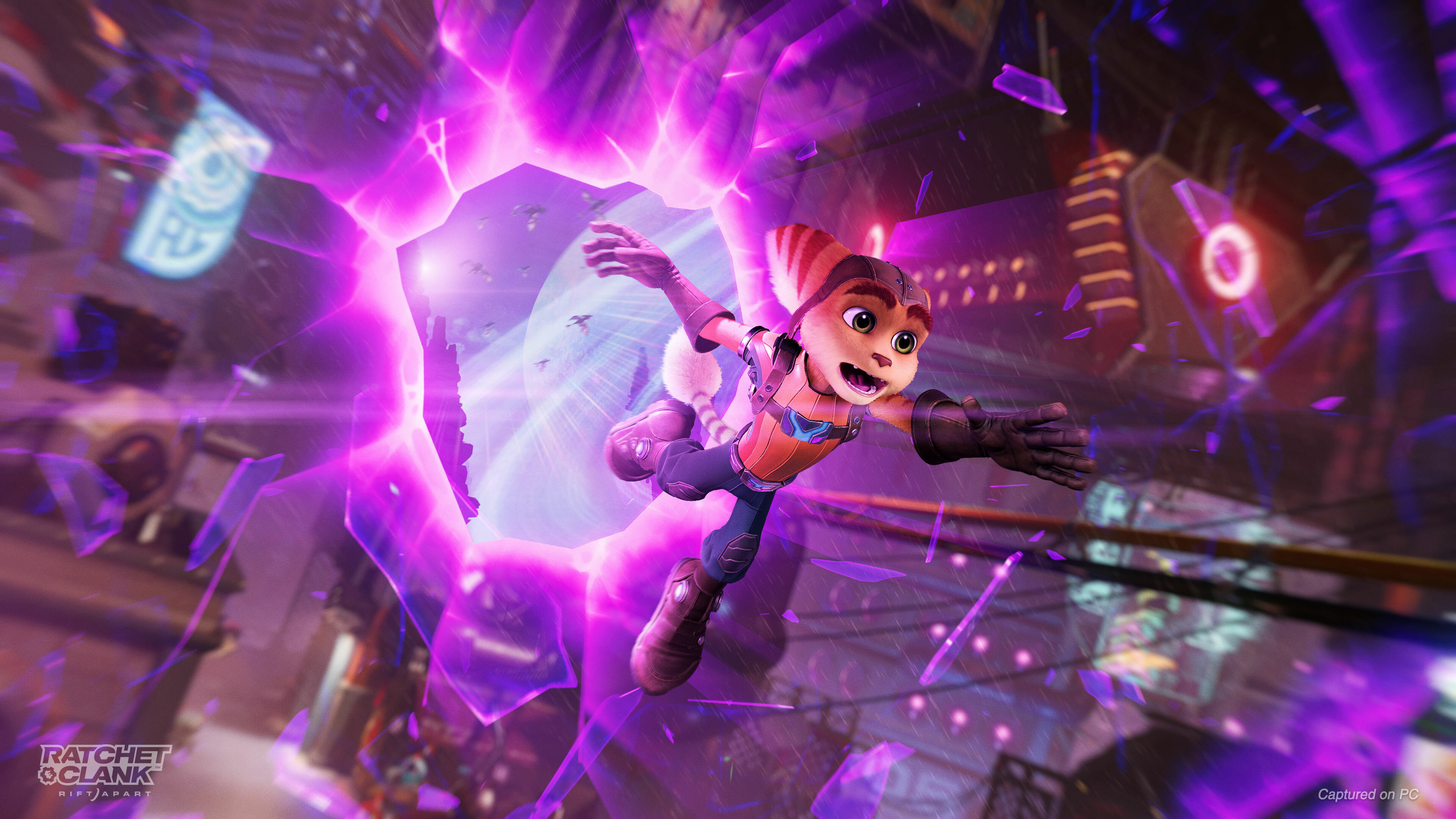 Ratchet the Lombax from the video game Ratchet & Clank: Rift Apart.