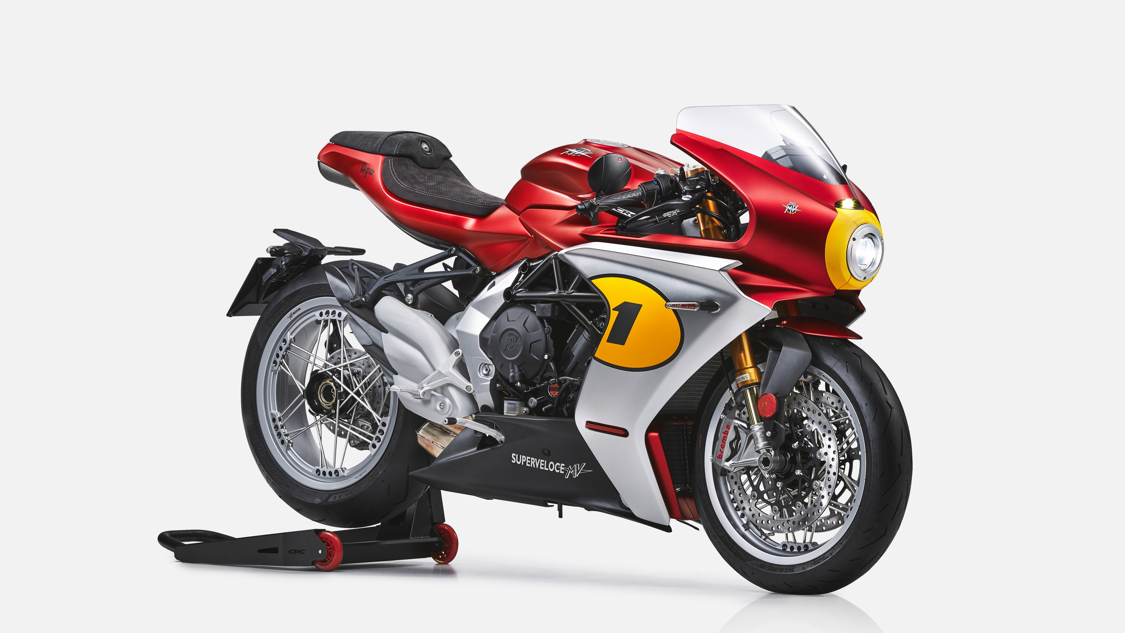 Detailed 2021 limited edition sports bike isolated on a white background.