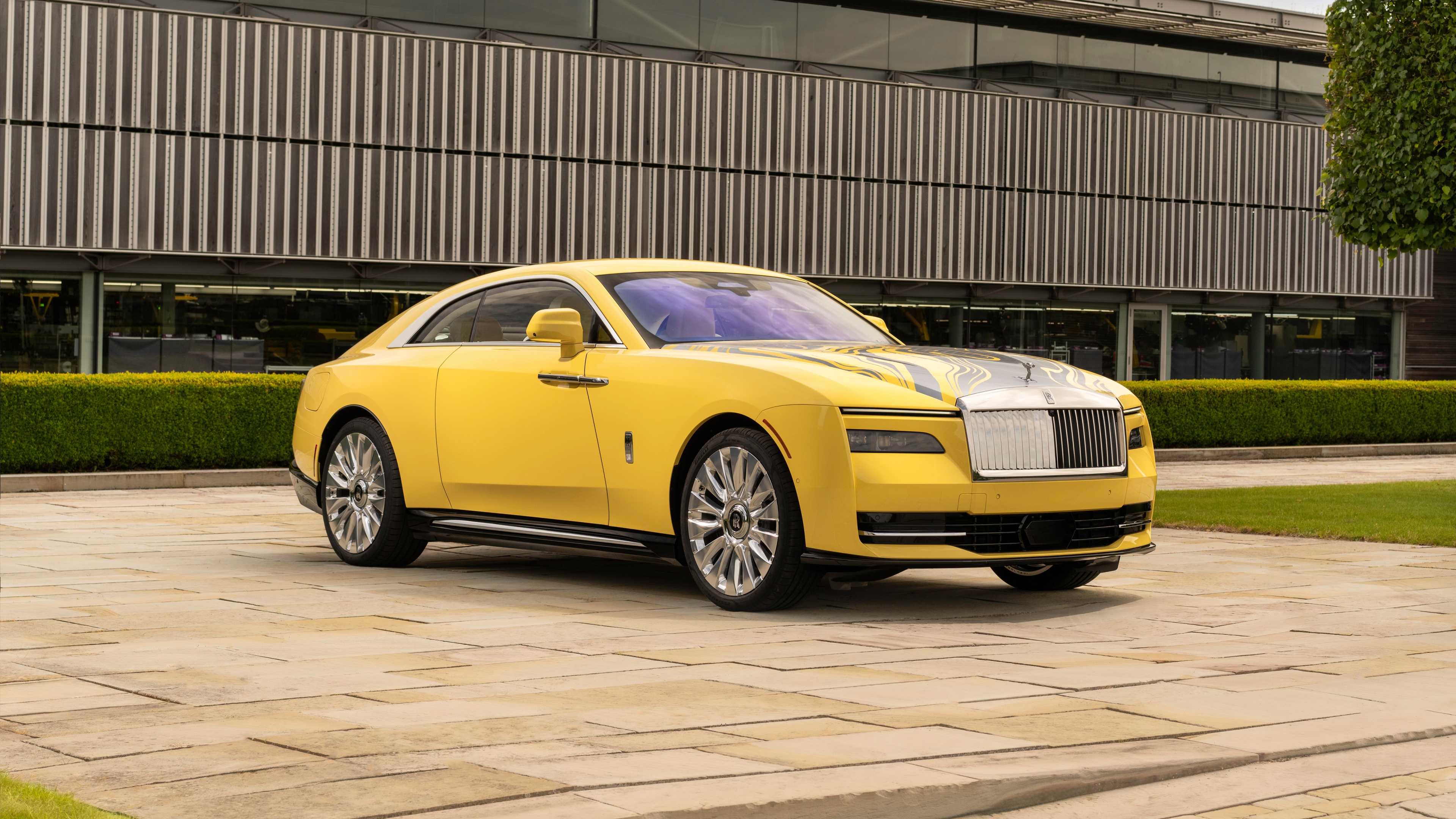 A high-resolution, detailed view of the 2024 Rolls-Royce Spectre electric luxury vehicle.