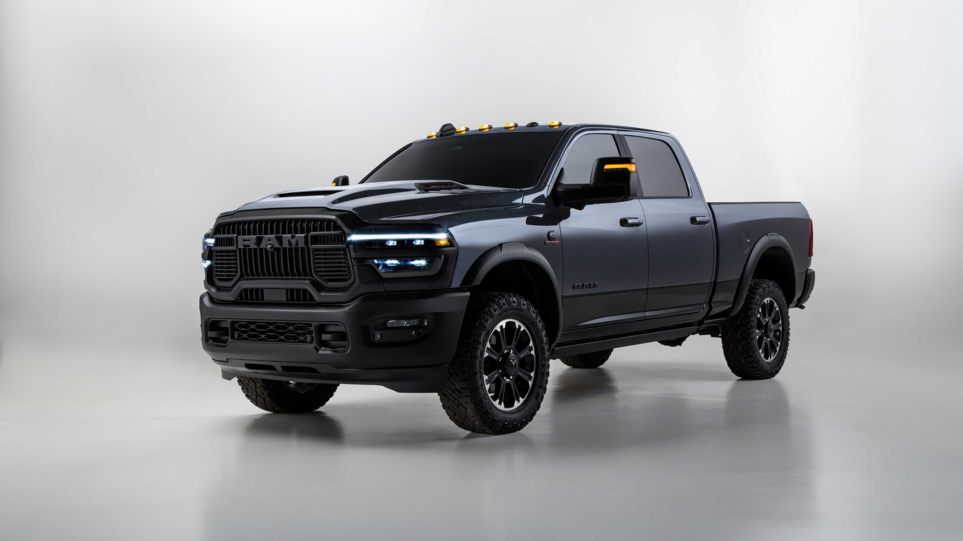 A high-resolution, detailed view of a 2025 Ram 2500 heavy-duty pickup truck showcasing its modern design.