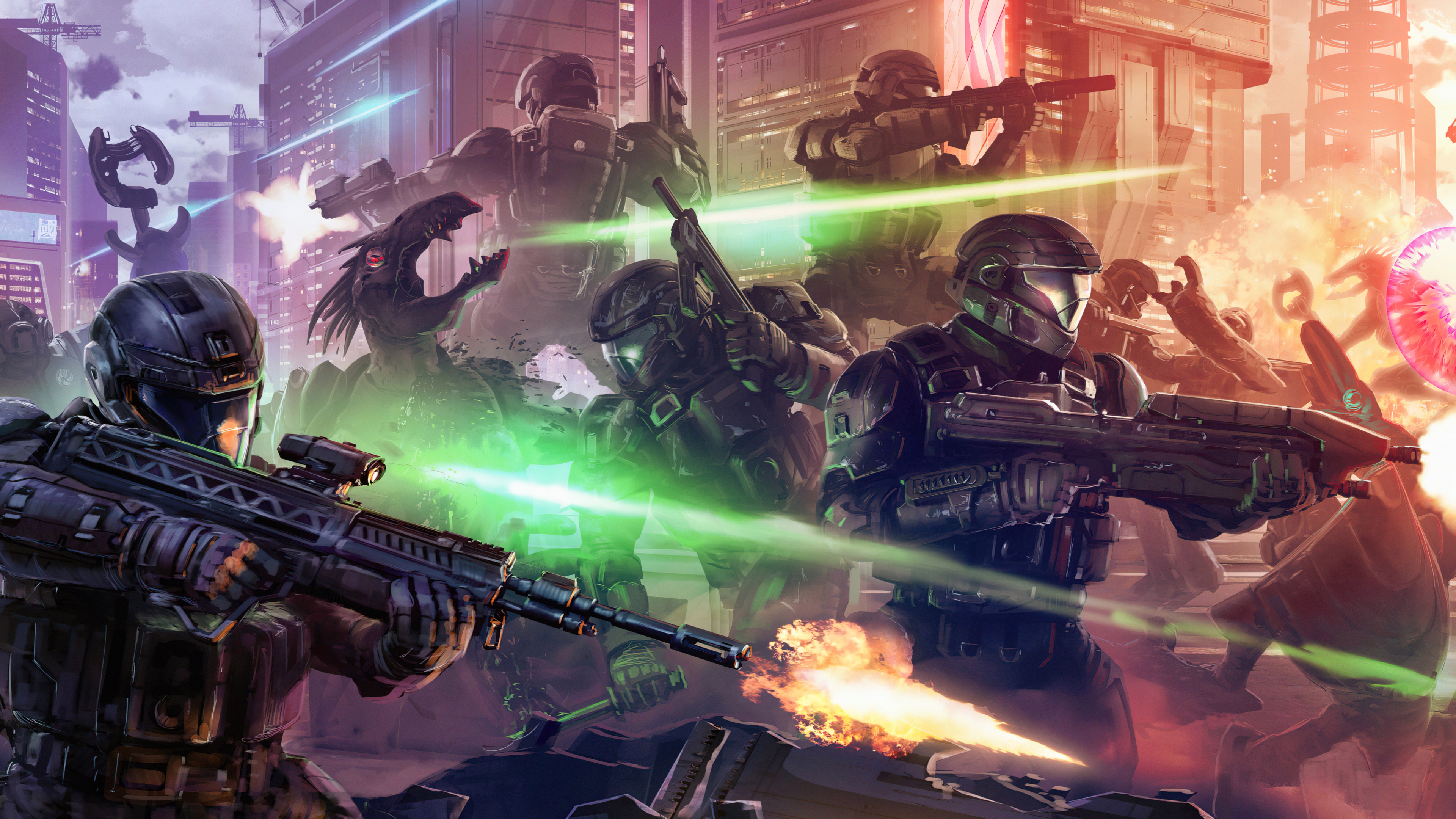 High-resolution 5K game poster of a warrior in ornate armor during a cinematic battle.