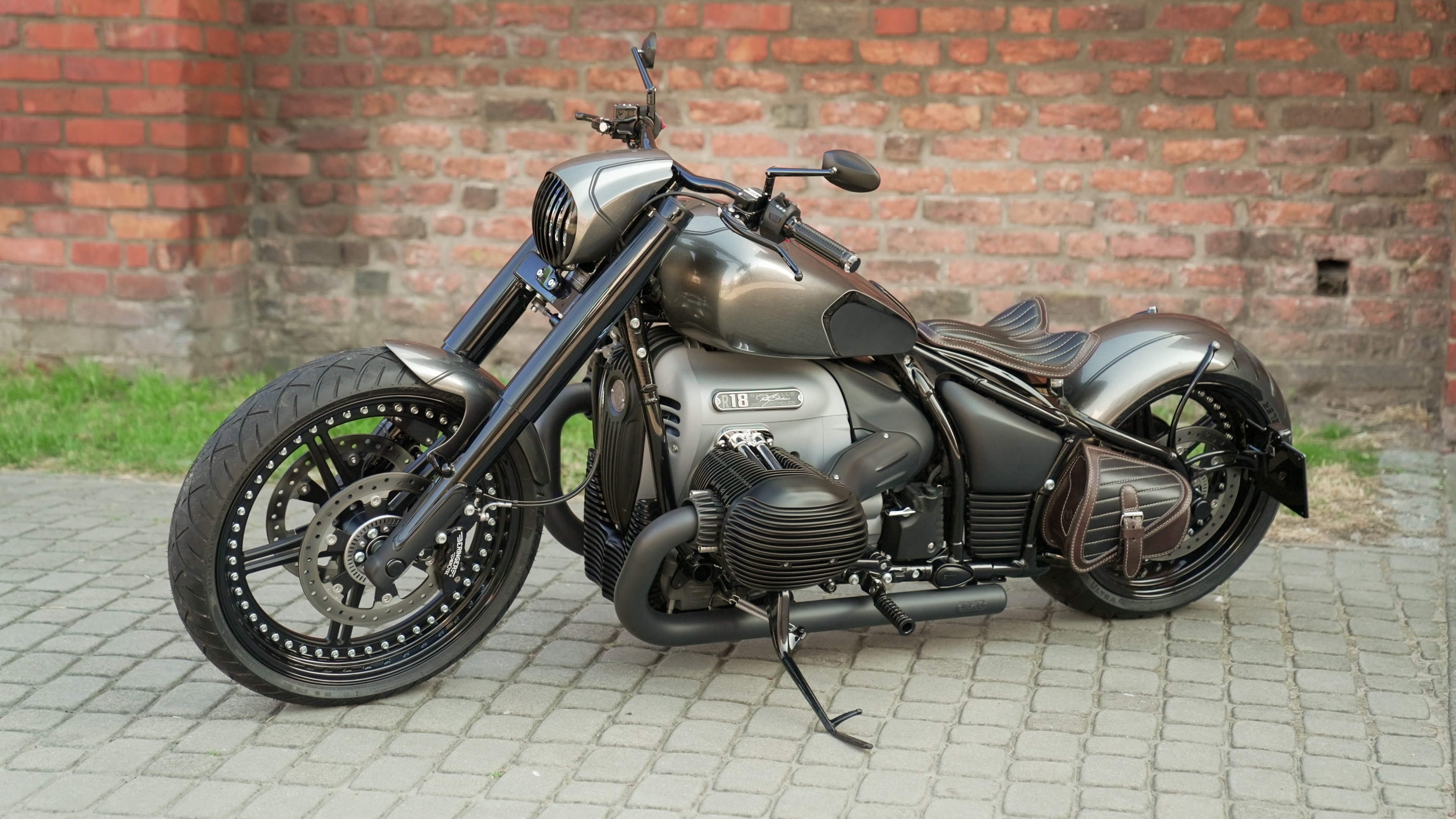 A highly detailed 2022 BMW R 18 Liberty custom-built motorcycle.