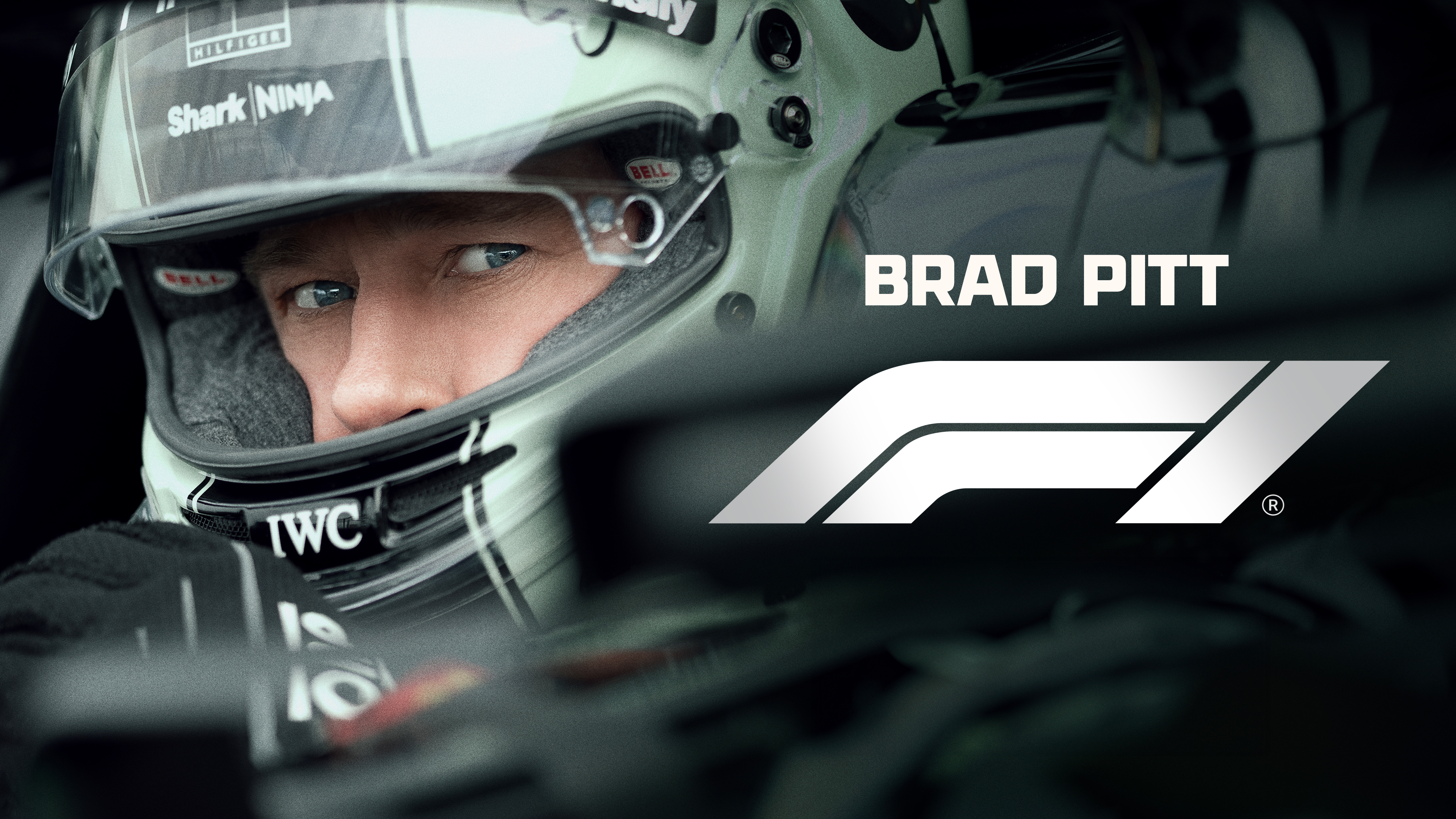 Brad Pitt as Sonny Hayes in a racing suit for the movie F1.