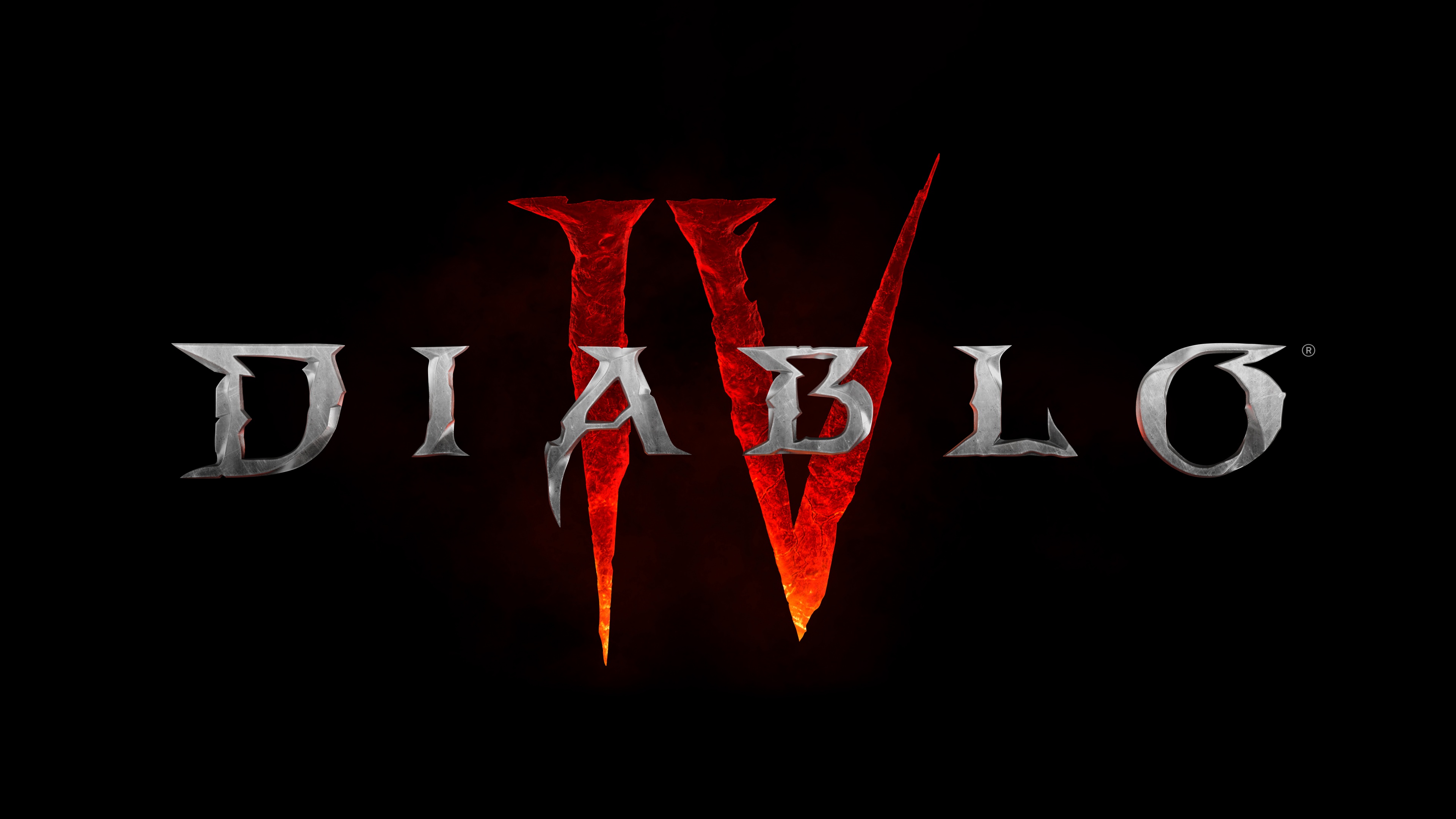 The Diablo IV game logo centered on a dark, cinematic background.
