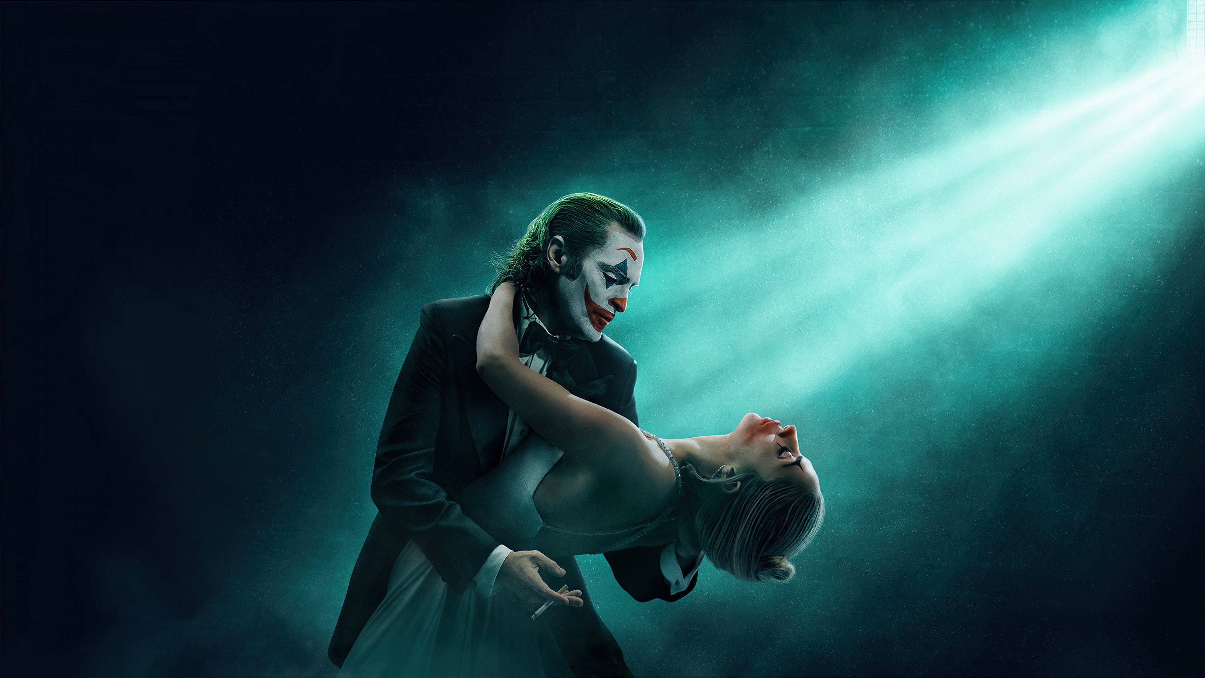 Joaquin Phoenix as the Joker and Lady Gaga as Harley Quinn from the movie Joker: Folie à Deux.